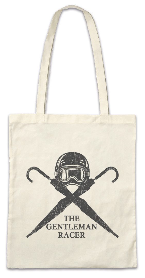Beuteltasche The Gentleman Racer Stofftasche Race Rally Car Auto Driver Racer Biker