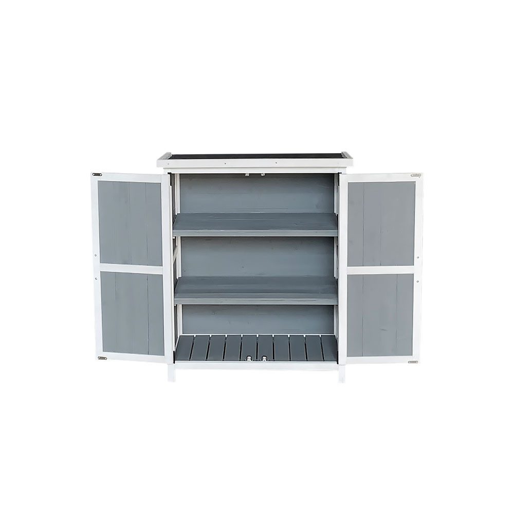 HOME DELUXE Geräteschrank Gartenschrank YANA aus Holz Größenauswahl - Auflagenbox, Gartenbox wasserfest