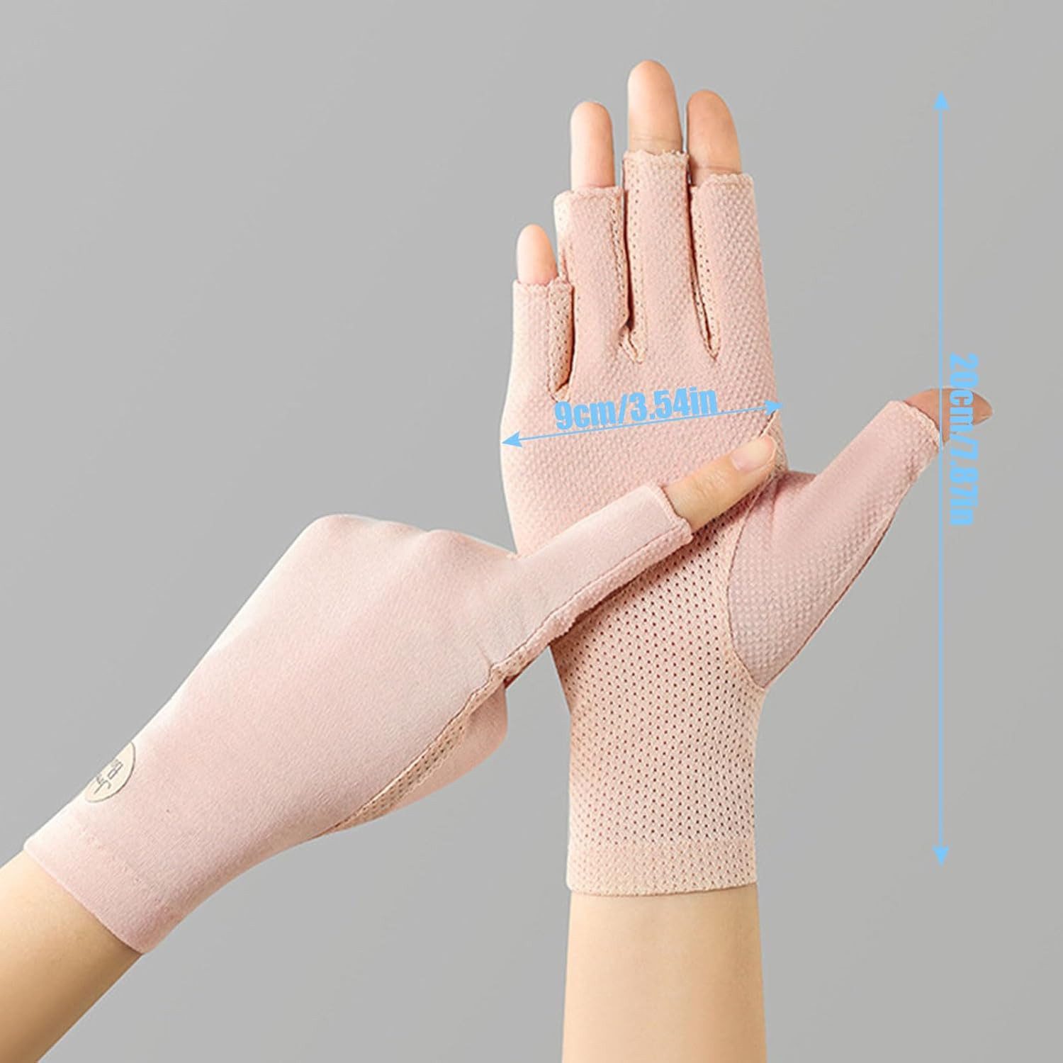 Bwecuy Fahrradhandschuhe UV-Sonnenschutz-Handschuhe für Damen, Eisseide, Touchscreen