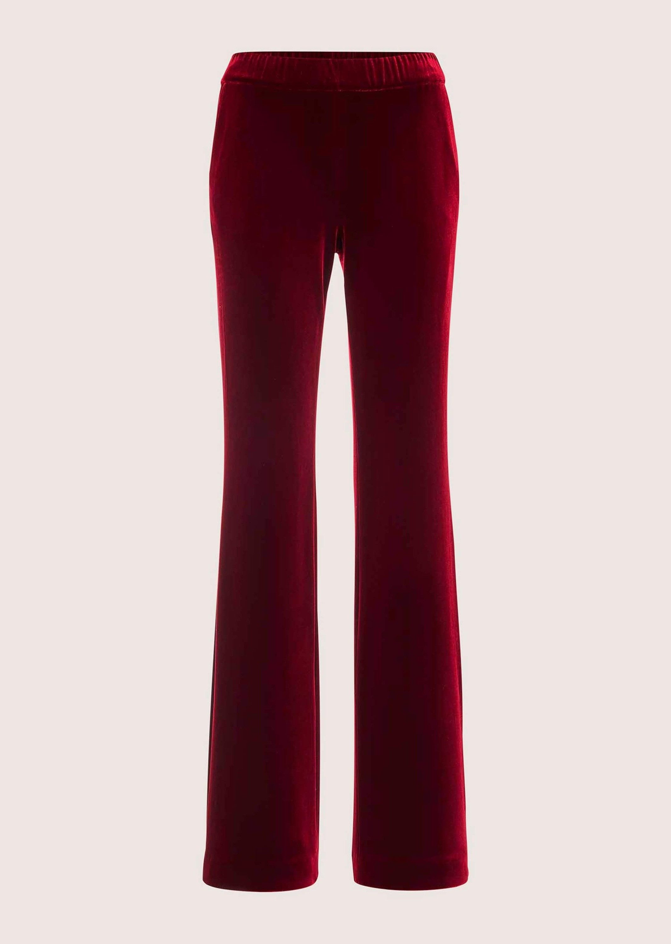 Stoffhose Weite Samthose mit elastischem Bund
