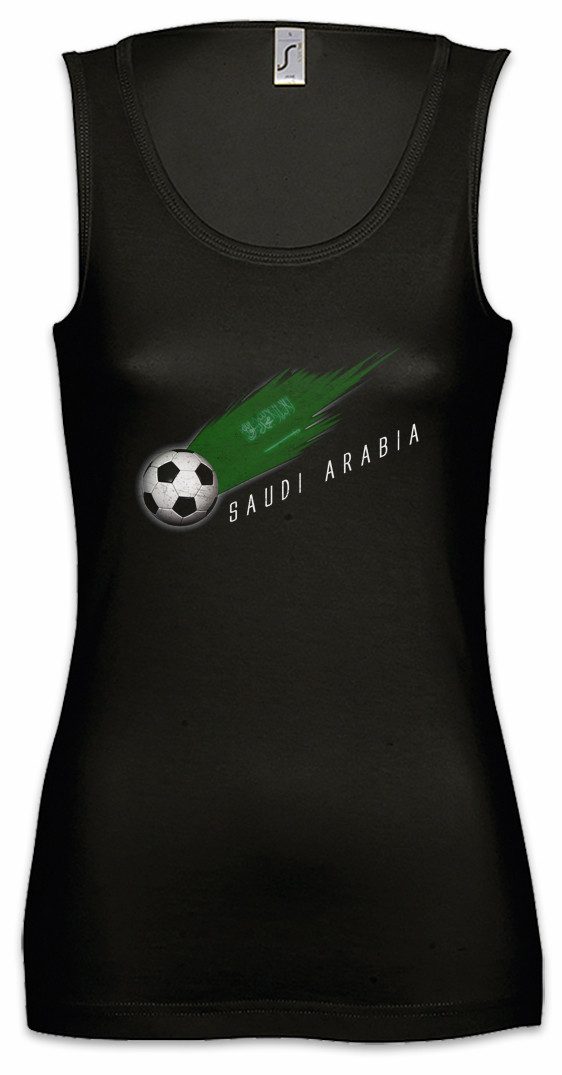 Urban Backwoods Tanktop Saudi Arabia Football Comet I Ärmelloses Damen T-Shirt Saudi Arabien Arabische Fahne Arabian Fußball