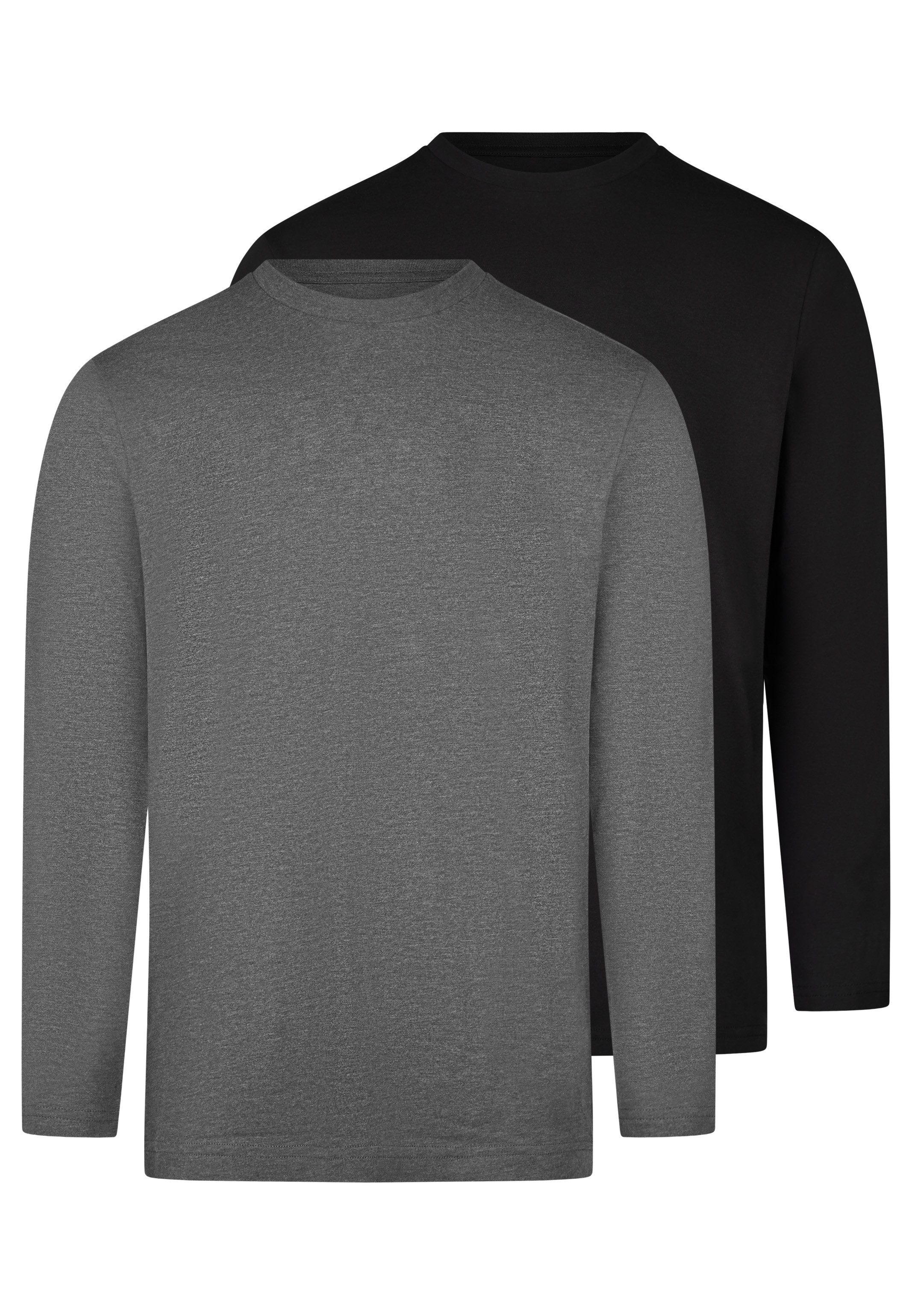 RAGMAN Langarmshirt 2er Pack Basic (Spar-Set, 2-tlg) Langarmshirt - Baumwolle - Atmungsaktiv