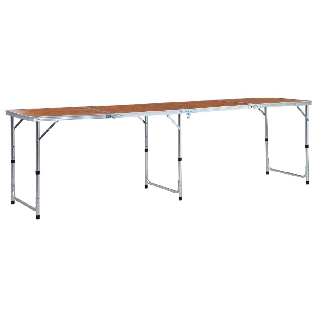vidaXL Campingstuhl Klappbarer Campingtisch Aluminium 240 x 60 cm (1 St)