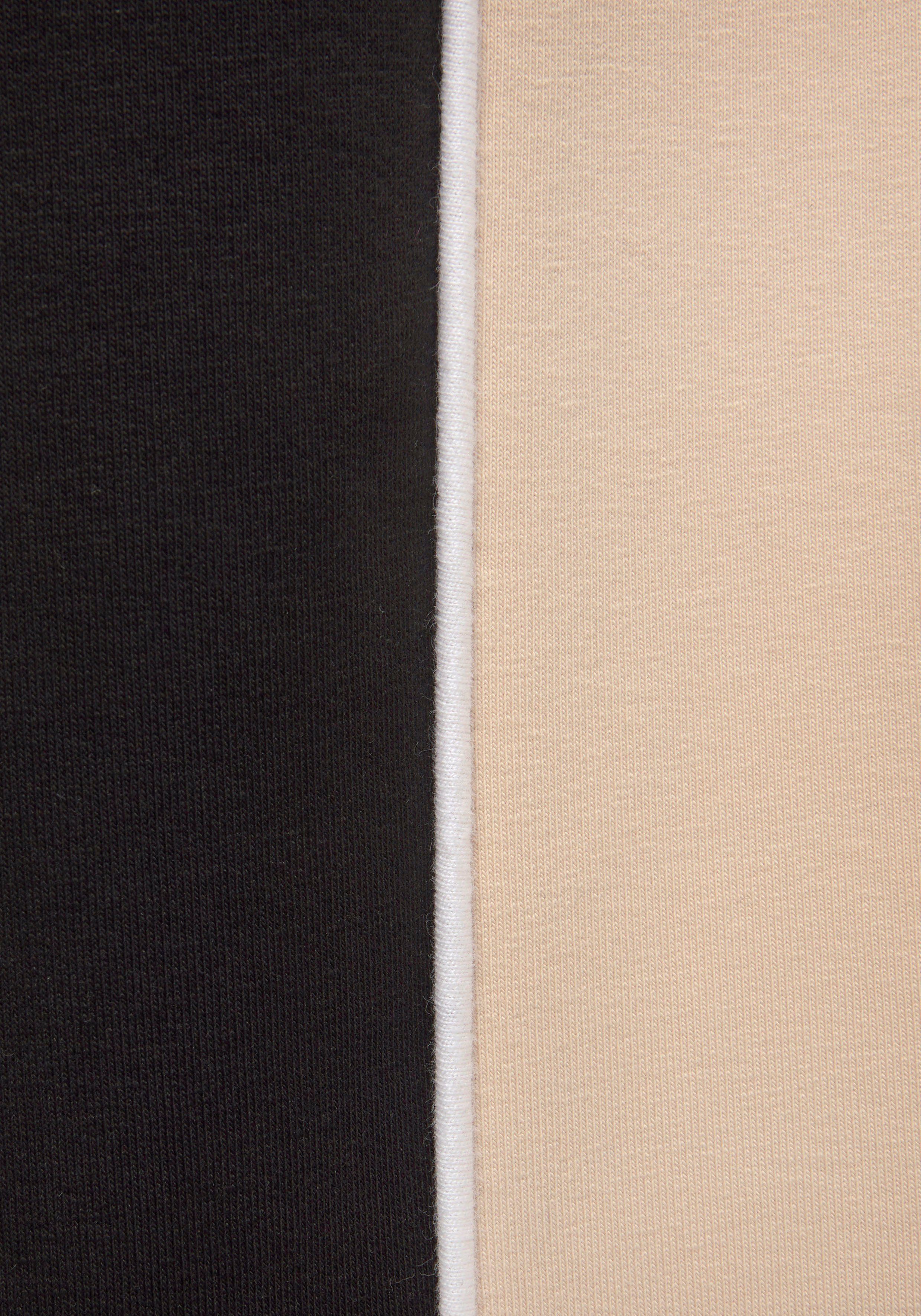 s.Oliver Sweathose Loumngehose mit Kontraststreifen und Pipings, Loungewear