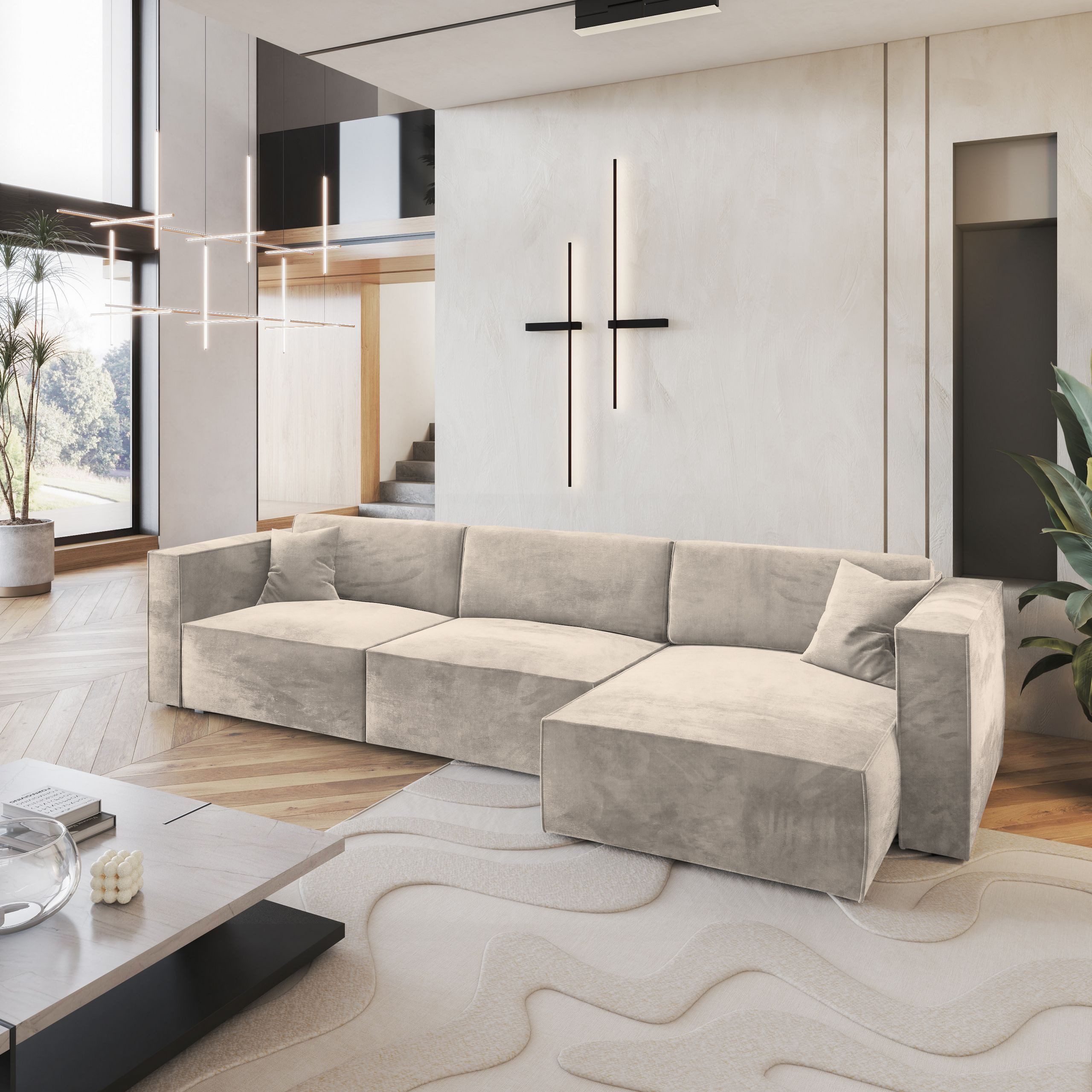 Masseno Ecksofa TOLMO mit Schlaffunktion L-Form, Sofa mit Bettkasten günstig online kaufen