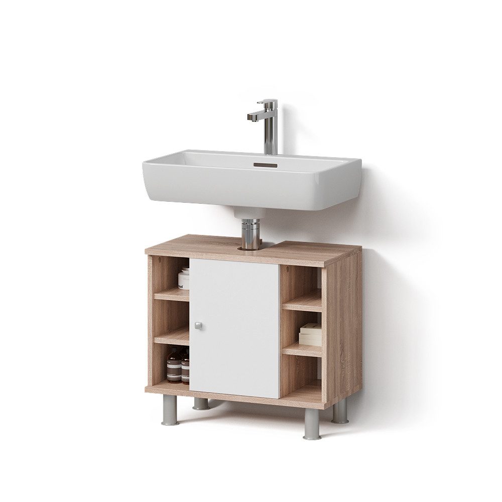 Livinity® Waschbeckenunterschrank Fucino, Sonoma/Sonoma, 60 x 54 cm (1-St)