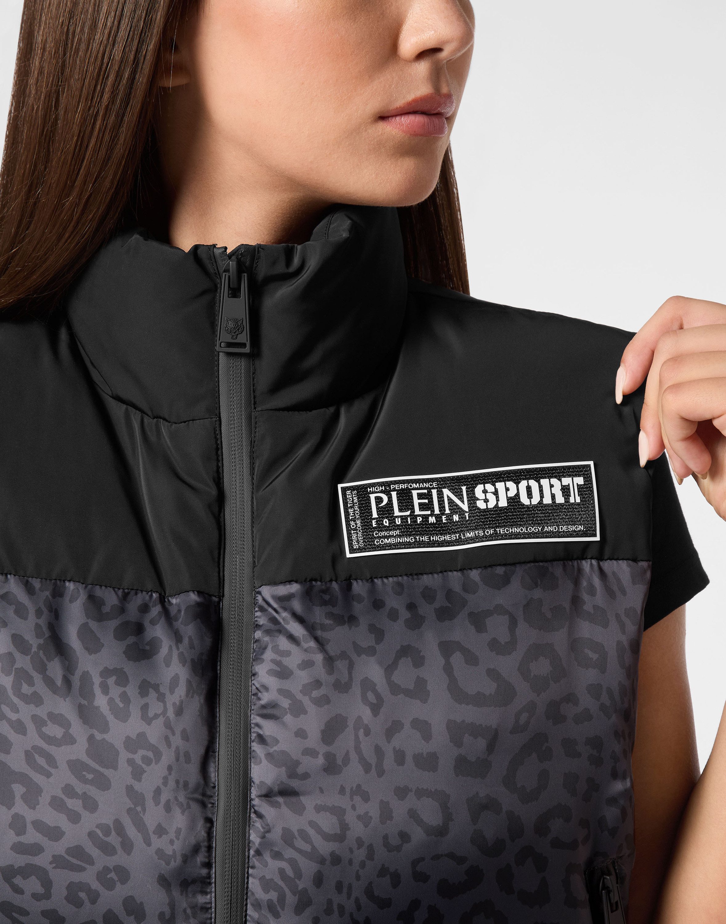 PLEIN SPORT Kurzweste Leopard