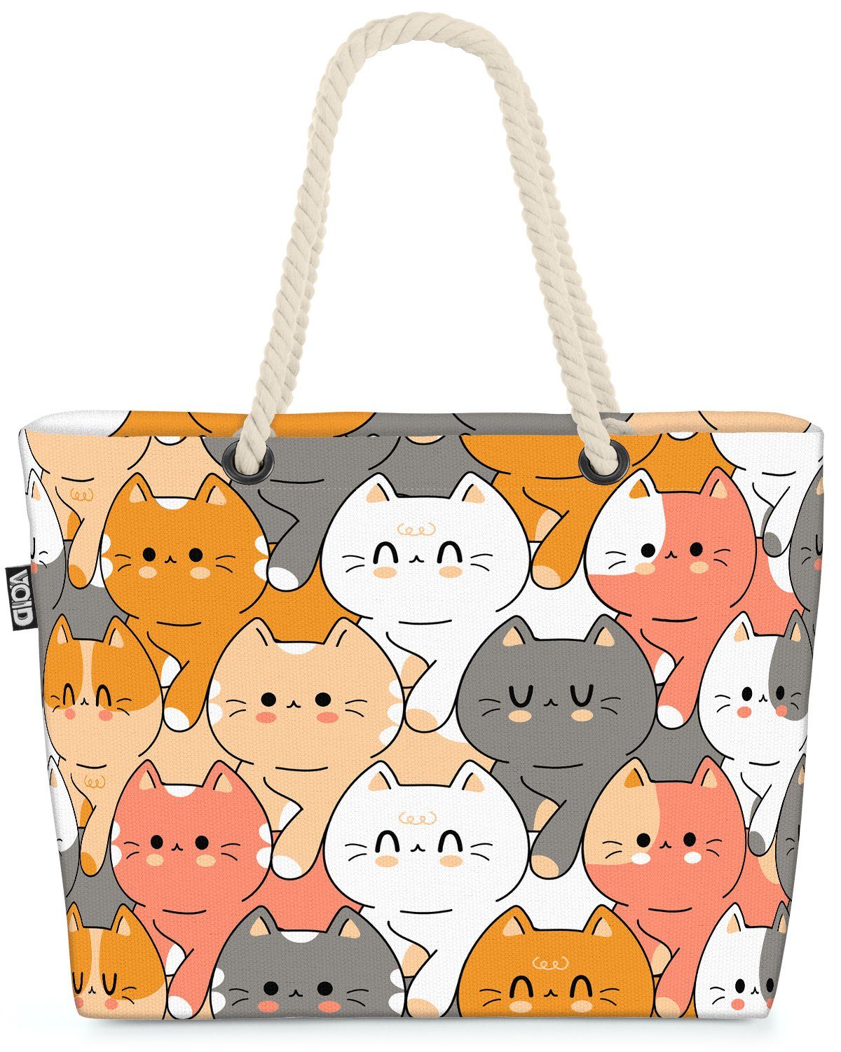 VOID Strandtasche (1-tlg), Anime kat Haustiger Haustier Bande Spielzeug Manga Katze Katzen Tiger