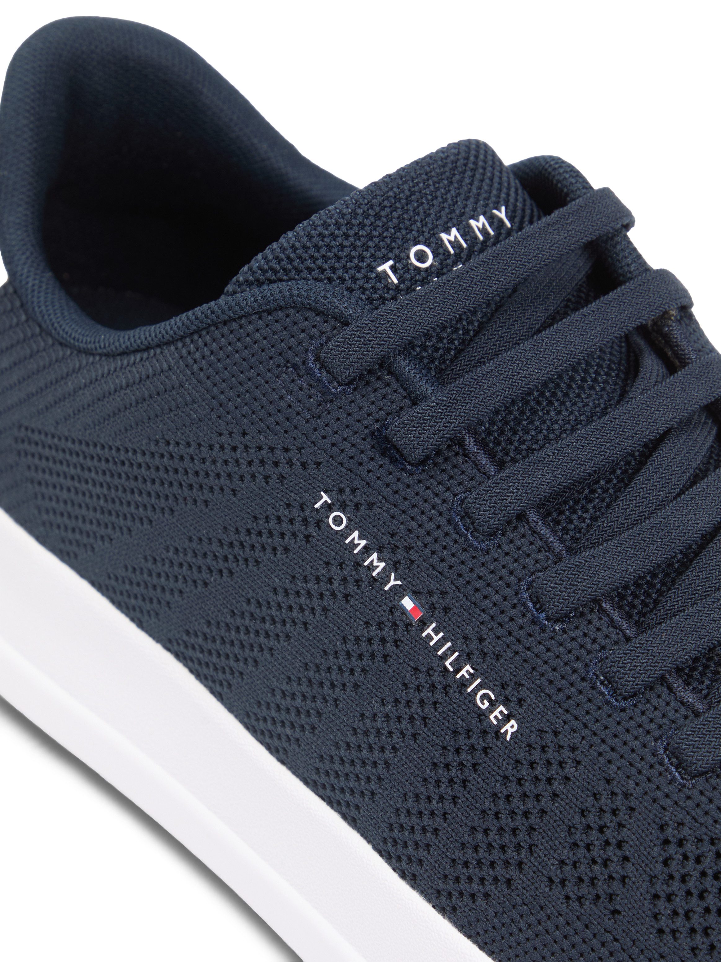 Tommy Hilfiger TH COURT KNIT Slip-On Sneaker Freizeitschuh, Halbschuh, Schlüpfschuh in modischer Strick-Optik