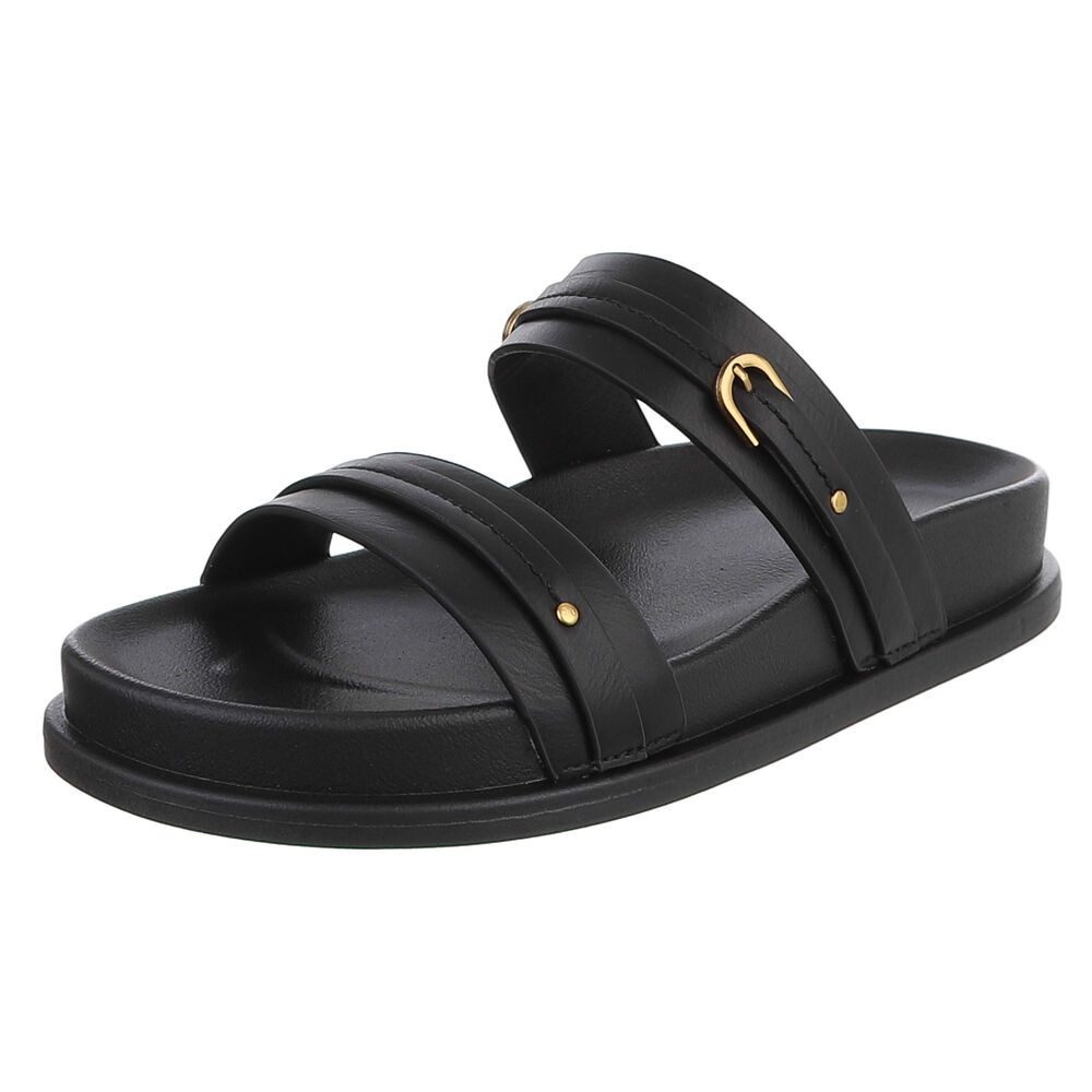 Damen Sandalenschuh mit Plateausohle und Riemen Pantolette