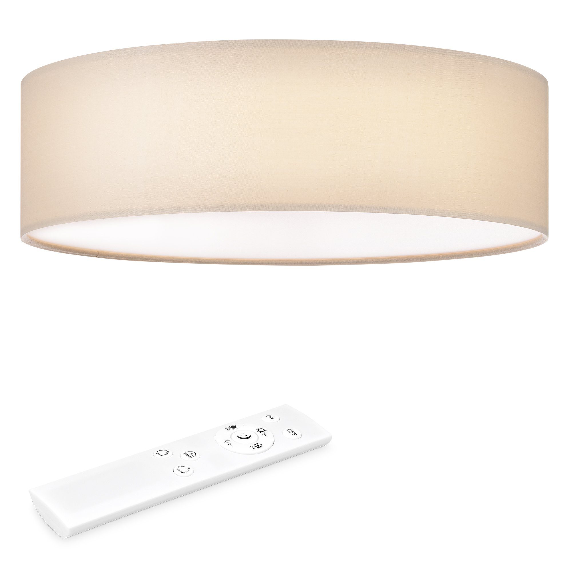 Navaris Deckenleuchten LED Deckenleuchte rund mit Fernbedienung - dimmbar - günstig online kaufen