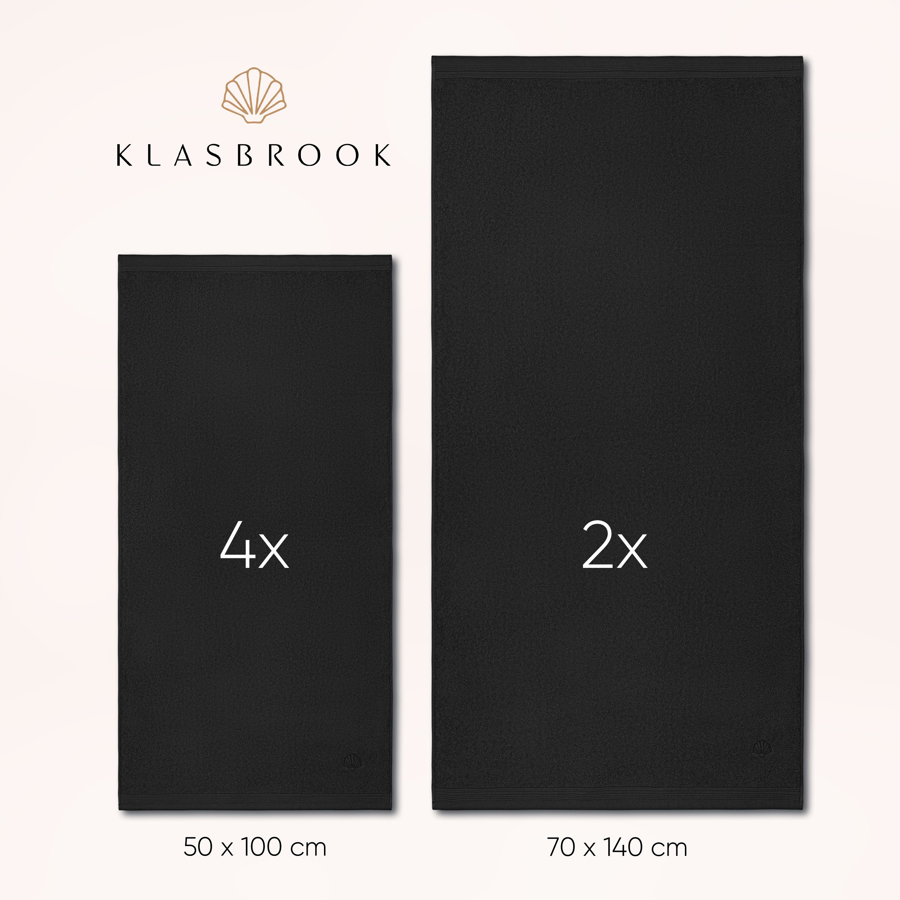 KLASBROOK Handtuch Set Linnea, (6-St), 2, 4 oder 6 teiliges Luxus Set, 100% günstig online kaufen
