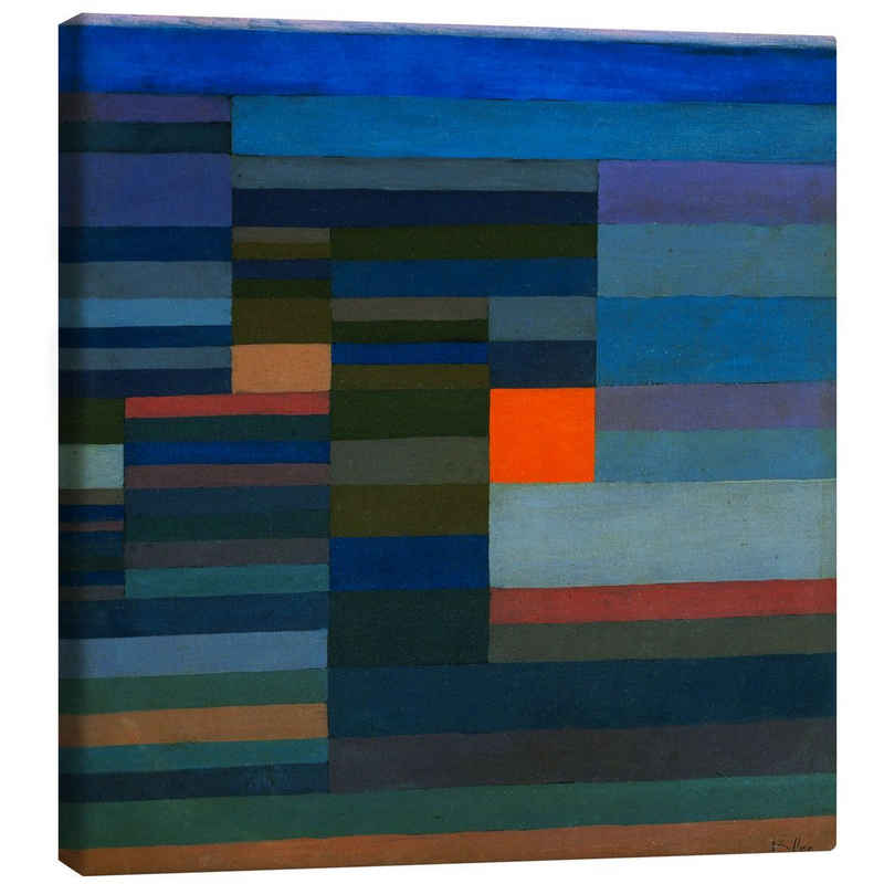 Posterlounge Leinwandbild Paul Klee, Feuer Abends, Grafikdesign