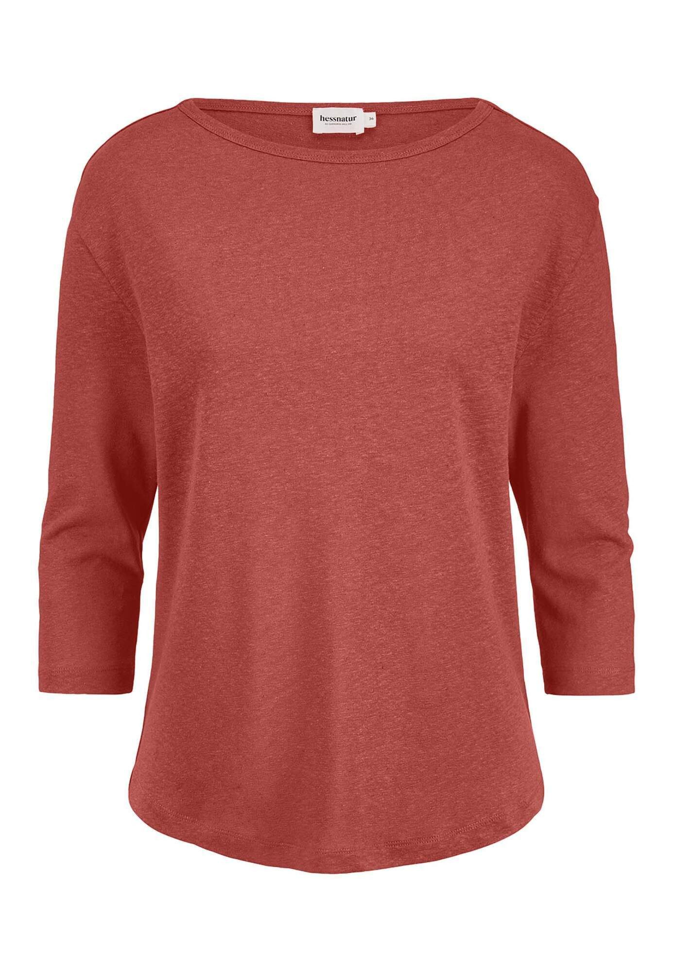 Hessnatur T-Shirt aus Leinen mit reiner Bio-Baumwolle (1-tlg) günstig online kaufen