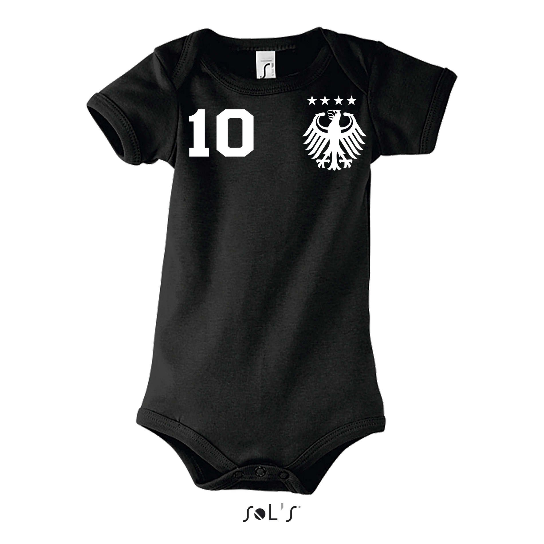 Blondie & Brownie Strampler Deutschland Germany Kinder Baby Sport Trikot Body Fussball Meister EM