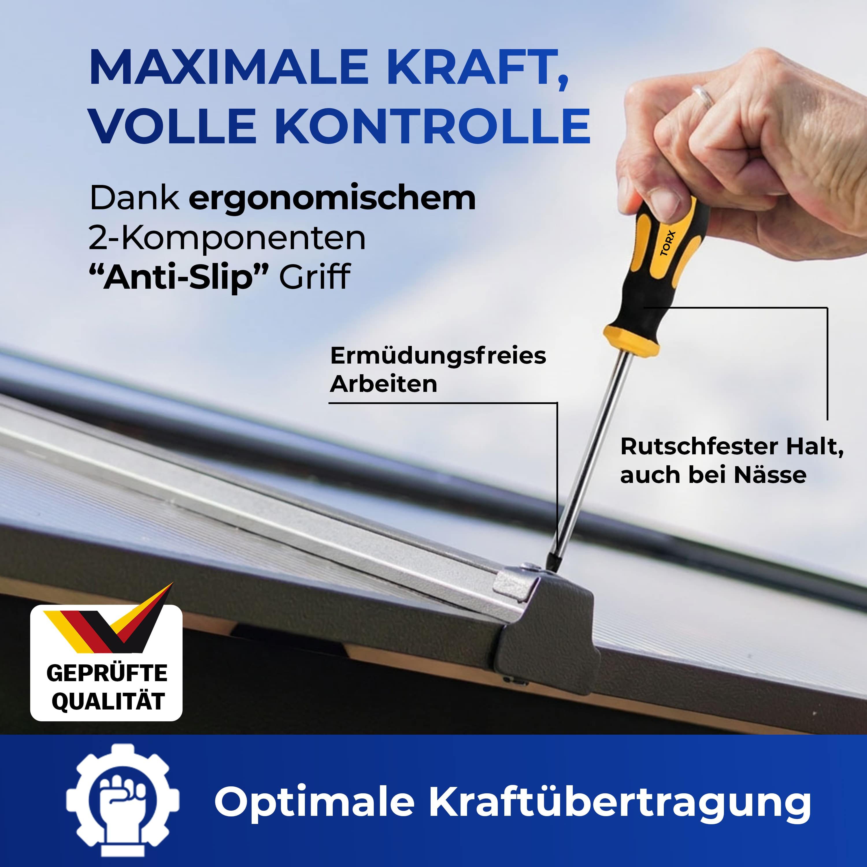 monzana Schraubendreher Deuba, (11 St), Torx Set Schraubendreher Satz Chrom-Vanadium-Stahl Magnetisch
