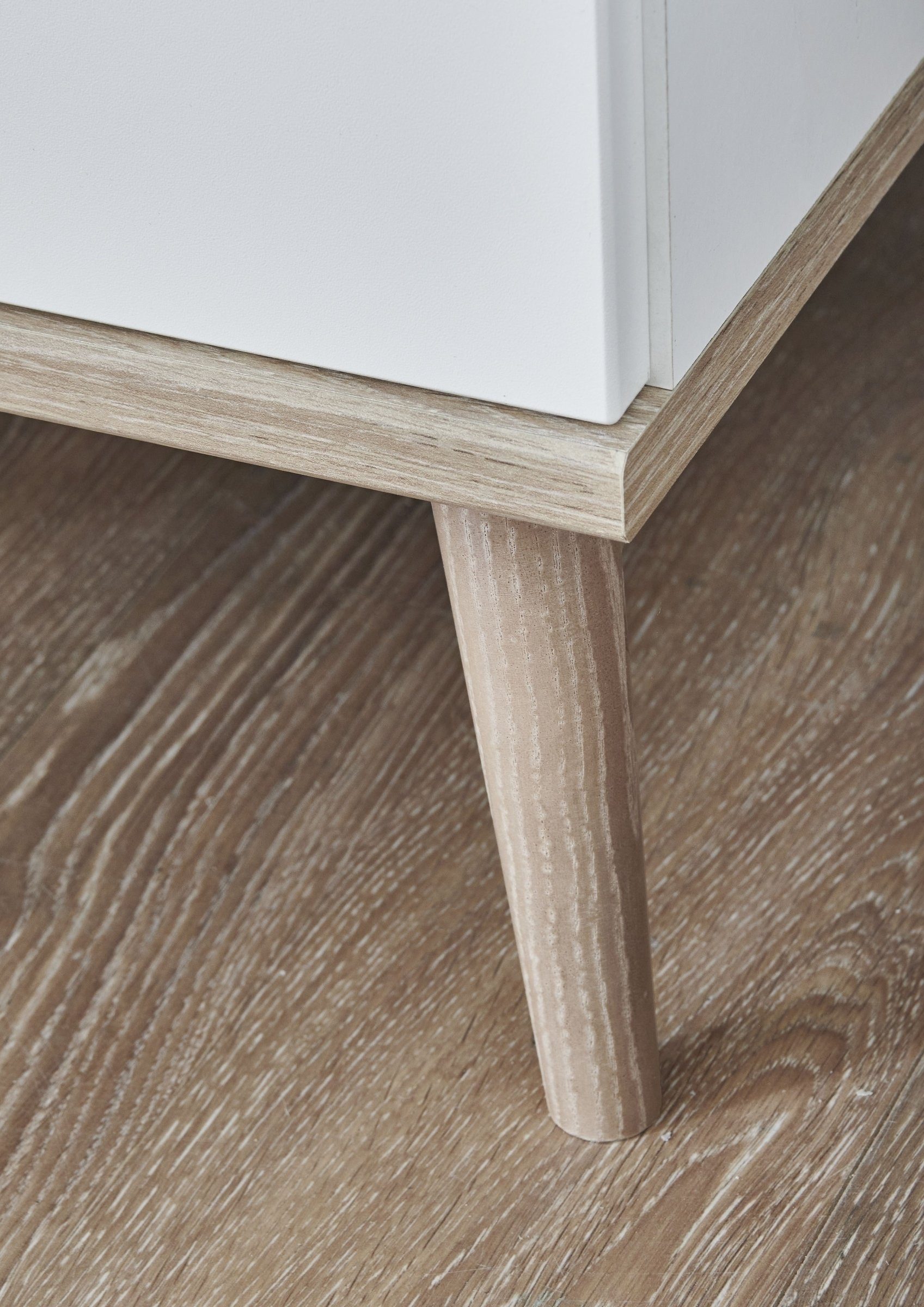 Wimex Drehtürenschrank 6 Böden, 1 Tür, Weiß, Absetzung Viking-oak - 42x202x58cm (BxHxT)