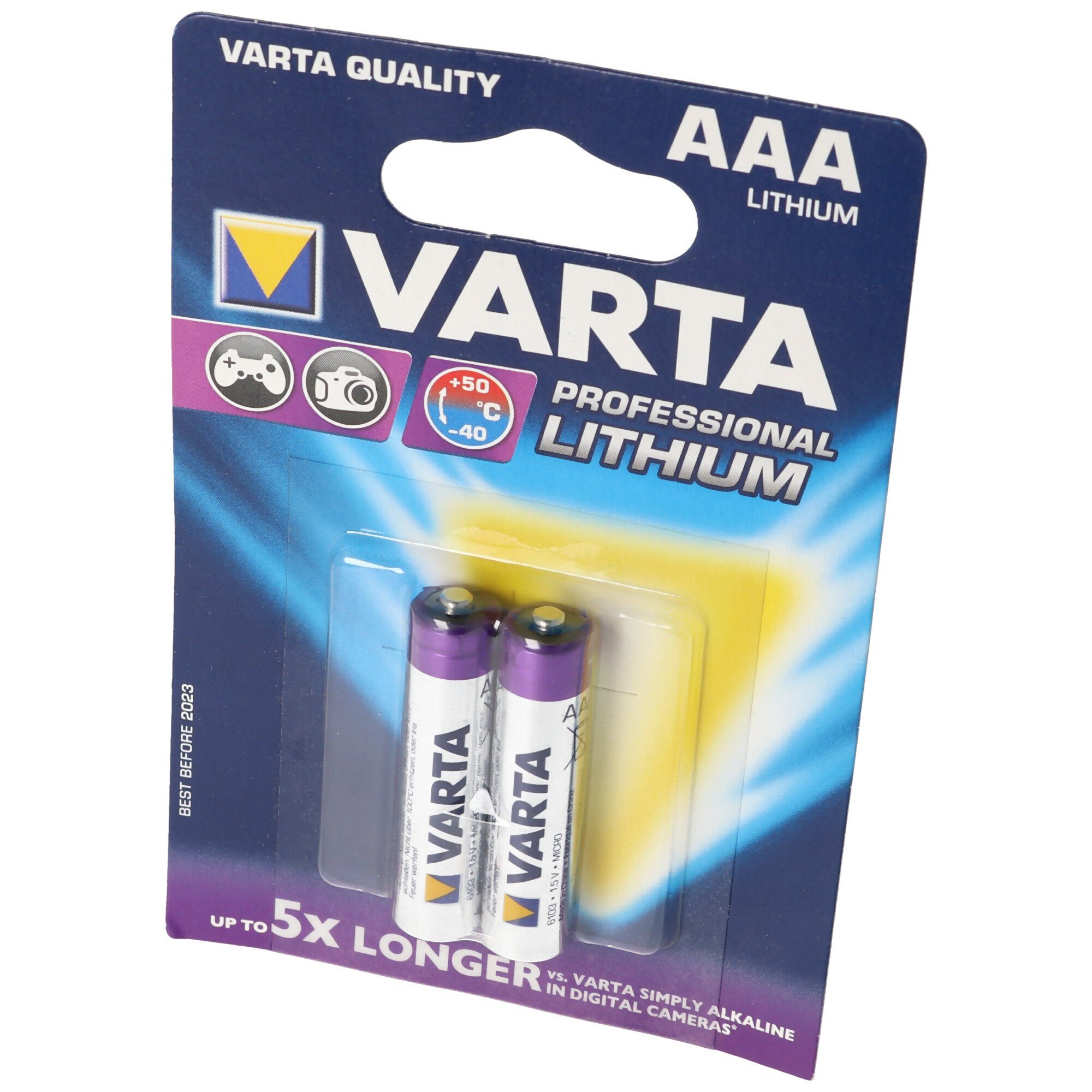 VARTA Varta Lithium Batterie Lithium, Ultra Micro, 6103, AAA, 1 FR03, Batterie Varta