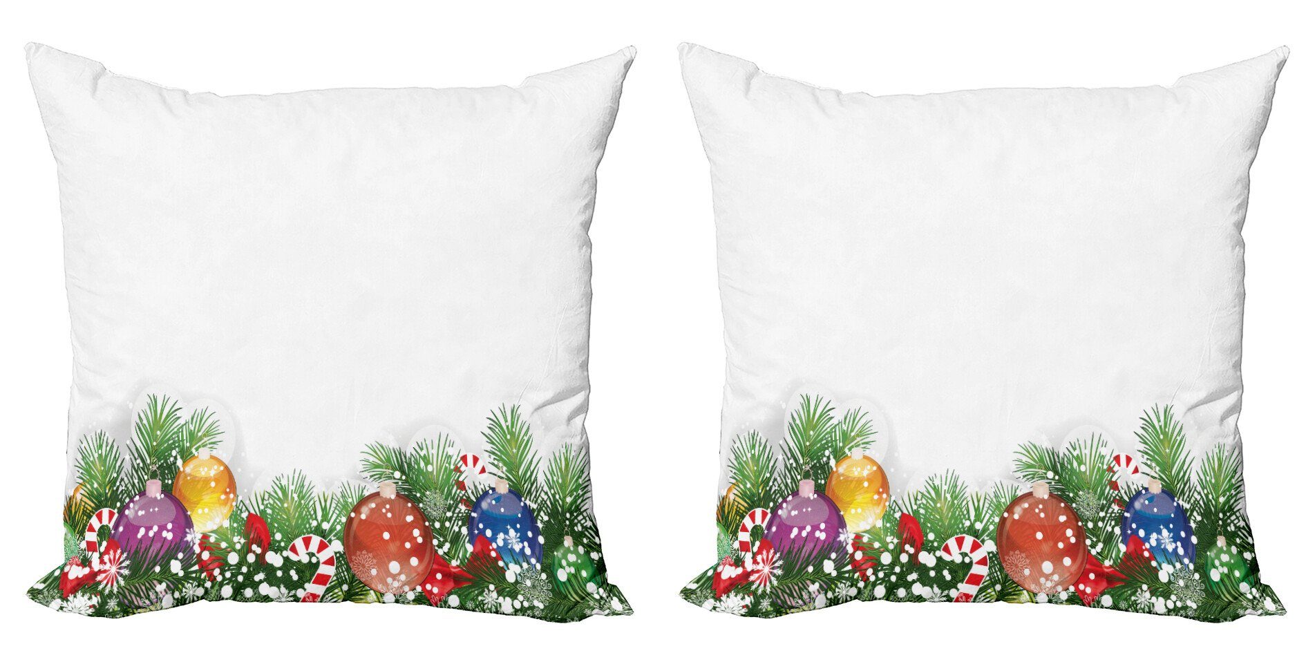Kissenbezüge Modern Accent Doppelseitiger Digitaldruck, Abakuhaus (2 Stück), Weihnachten Xmas Tree Ornaments