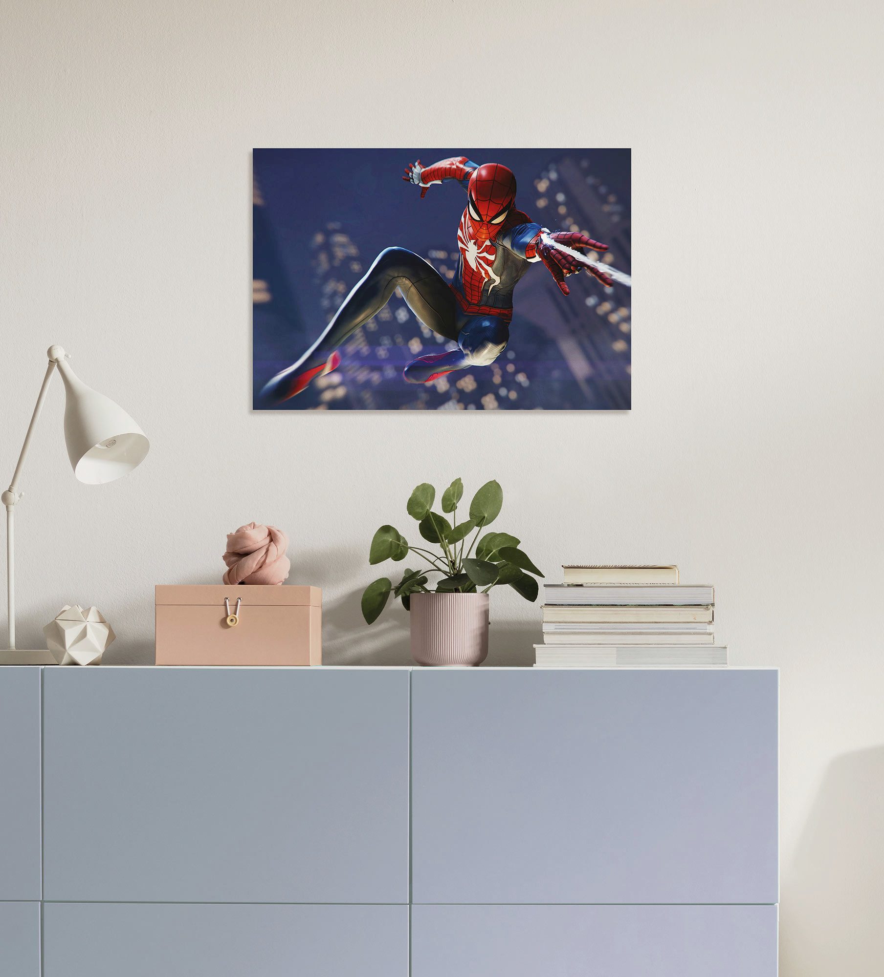 Komar Leinwandbild Marvel Spider-Man Web Shoot, Disney (1 St), 60 x 40 cm (Breite x Höhe) - Kinderzimmer, Dekoration