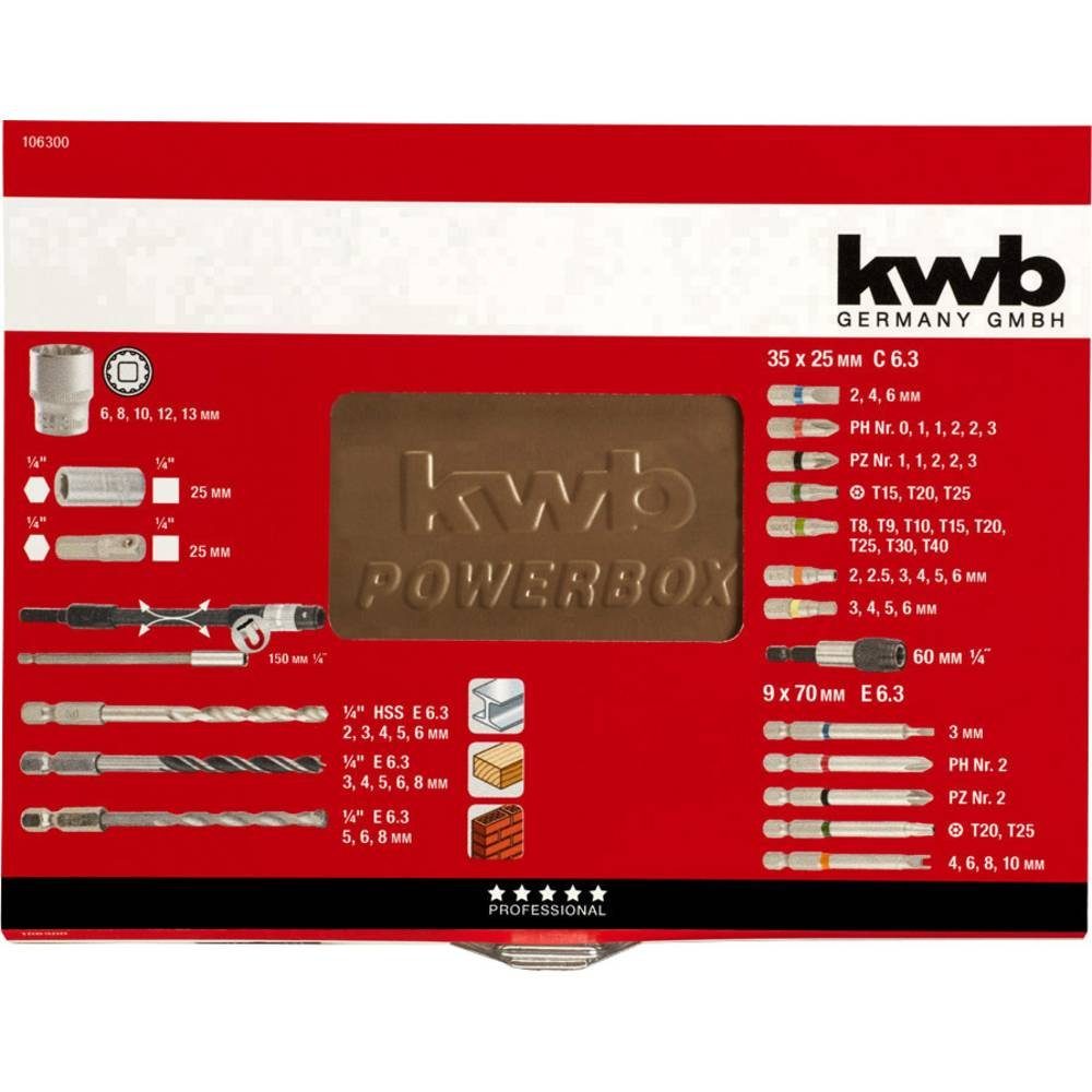 kwb Bit-Set POWER BOX, 67-tlg 106300