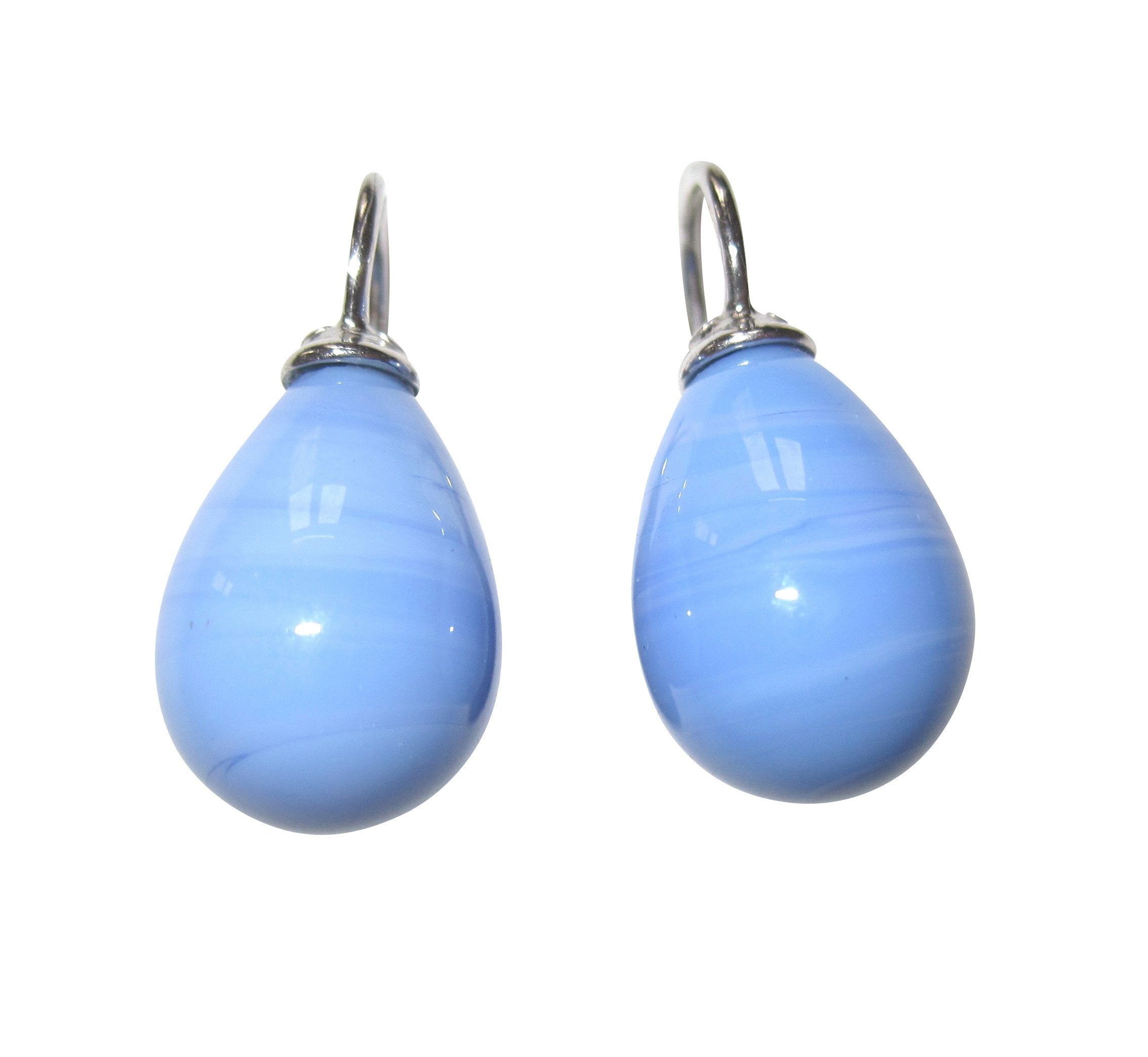 Paar Ohrhänger Lea jeansblau Sterlingsilber schönes Geschenk