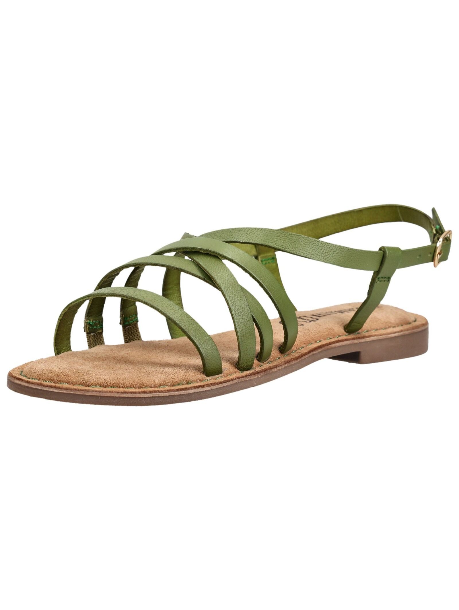 Lazamani Sandalen Leder/Textil Riemchensandale