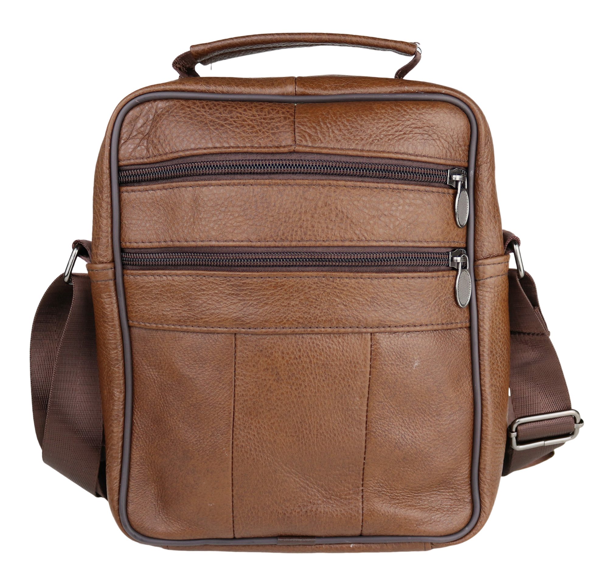 MIRROSI Schultertasche Herren Umhängetasche klein aus Echtleder (Messenger Bag), große Kapazität – Bild 3 von 3