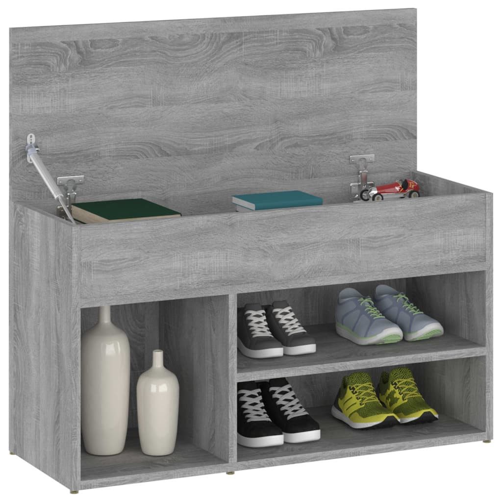 vidaXL Schuhschrank 80 x 30 x 45 cm Schuhregal Schuhschrank Schuhbank Grau Sonoma 80x30x45