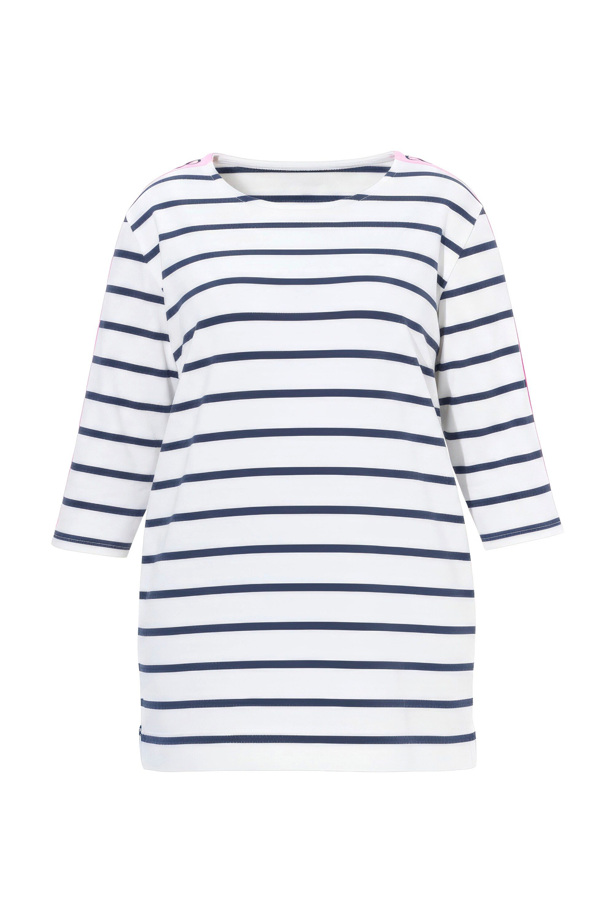 Laurasøn Sweatshirt Long Ringelshirt Langarm U-Boot Ausschnitt günstig online kaufen