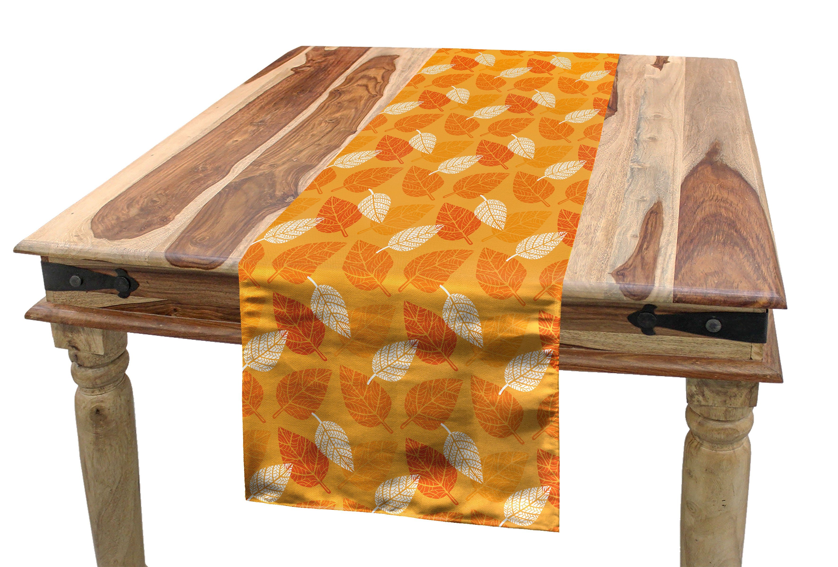 Abakuhaus Tischläufer Esszimmer Küche Rechteckiger Dekorativer Tischläufer, Burnt orange Laub Nature Theme
