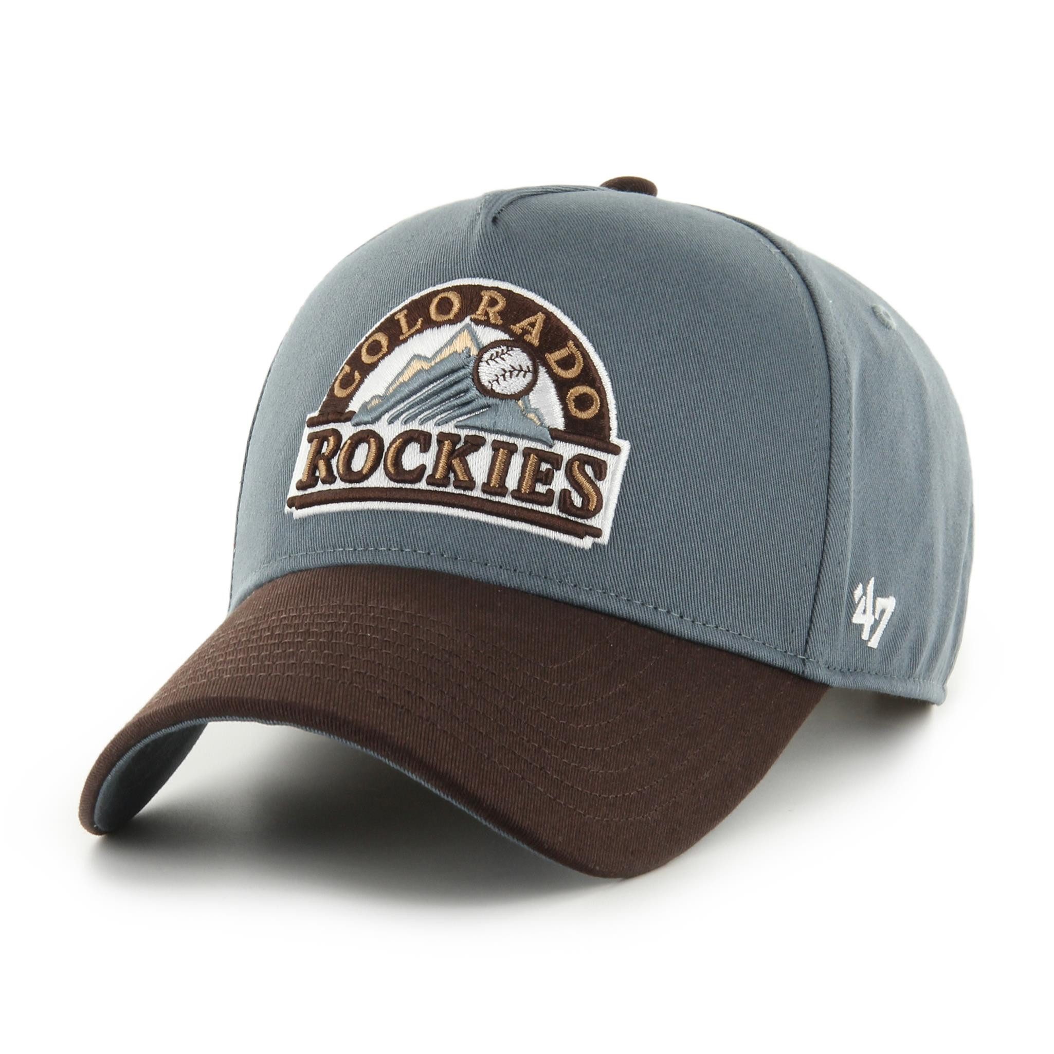 Baseball Cap '47 Brand Cap MLB Colorado Rockies Sure Shot TT Cotton MVP DT Basalt