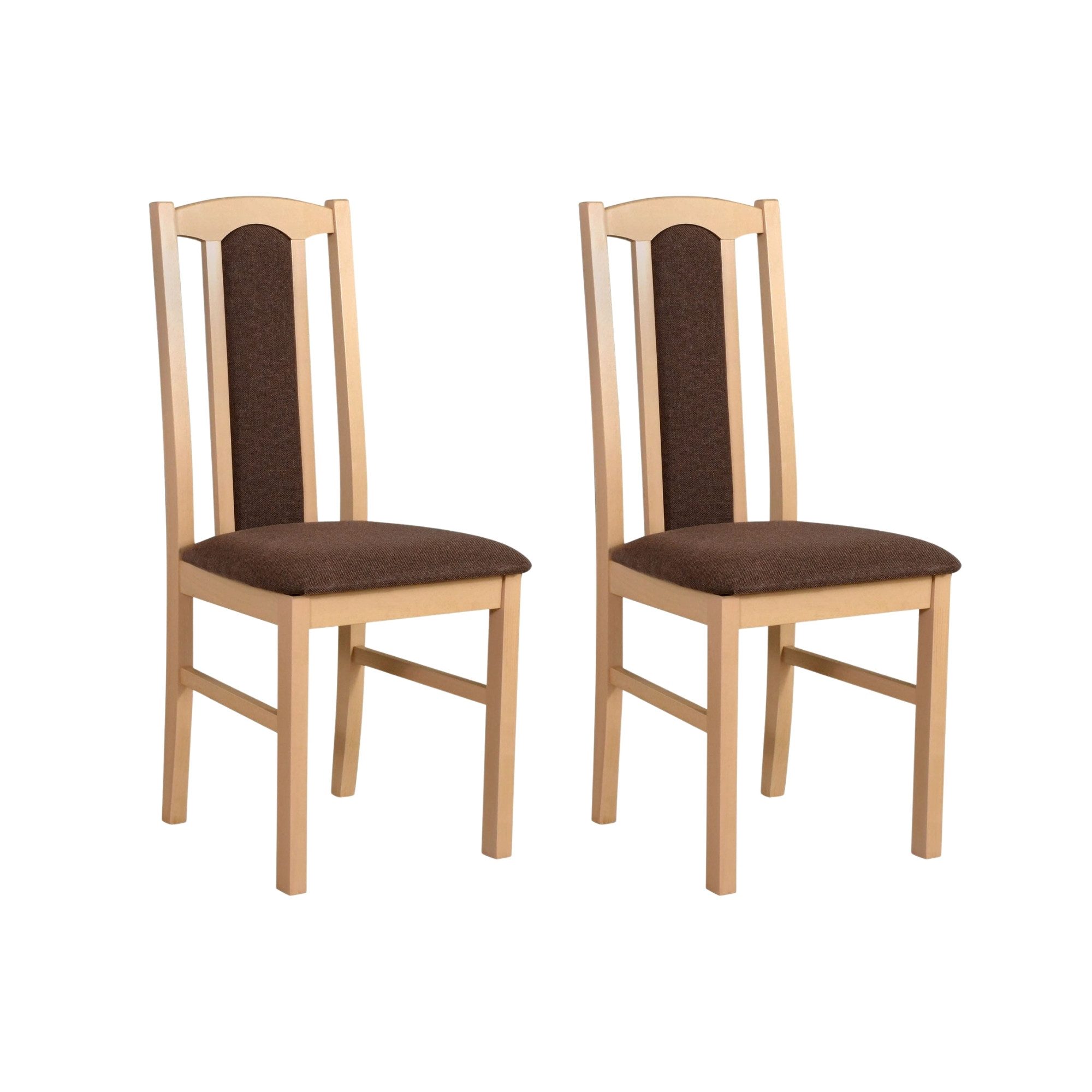 MOEBLO Stuhl BESO 07 (Polsterstühle, Holzstühle, Esszimmerstühle, Massivholz - Massiver Buchenholzstuhl mit Polstersitz, ergonomische Sitzhöhe, verschiedene Farben, 2 St), (BxHxT): 43x96x40cm