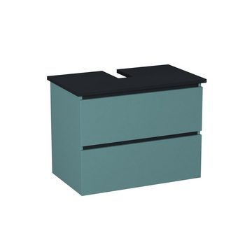 GARLIVO Waschbeckenunterschrank GLB-80 mit Schubladen, Badezimmer Waschtischunterschrank, Grün Breite 80cm, Soft-Close, Push-to-Open/ Tip-On, Hängend