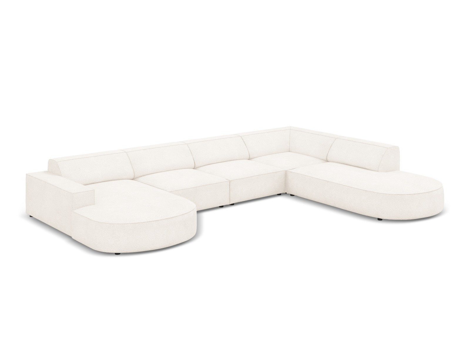 Micadoni Ecksofa Jodie, Panorama 7-Sitzer runde günstig online kaufen