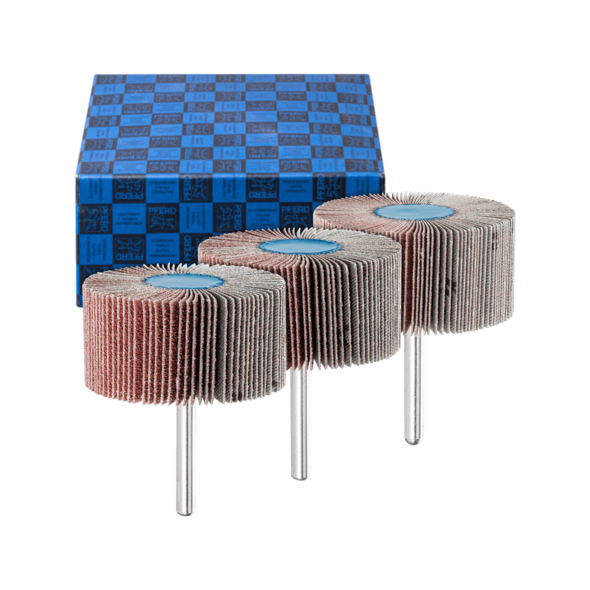 Pferd Fächerscheibe PFERD TOOLS Fächerschleifer-Set 3-tlg. Korund Ø 60x30mm Schaft-Ø 6 mm