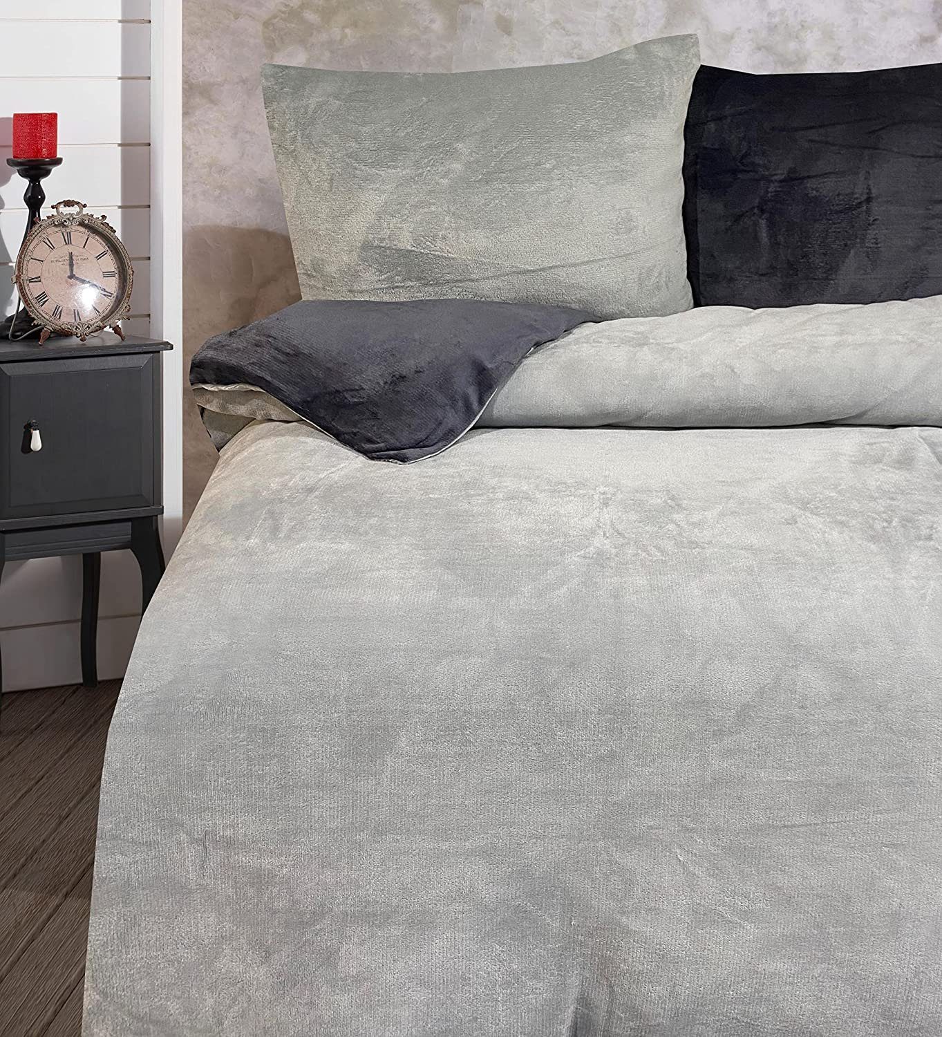 One Home Bettwäsche Winter Cashmere Touch, Fleece, 4 teilig, flauschig warm günstig online kaufen