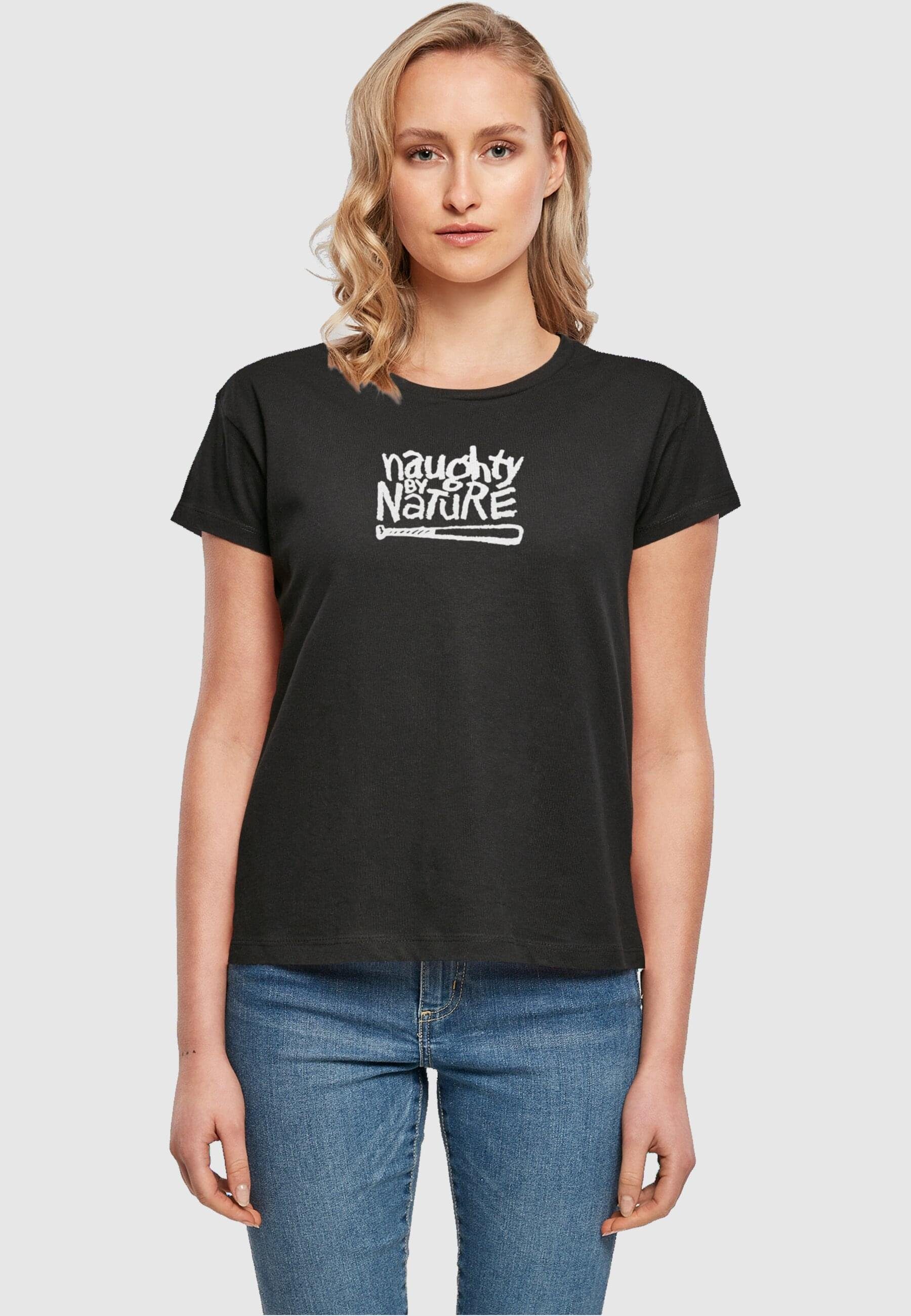 Merchcode Box T-Shirt By - (1-tlg) Logo Naughty Damen Nature Ladies Tee