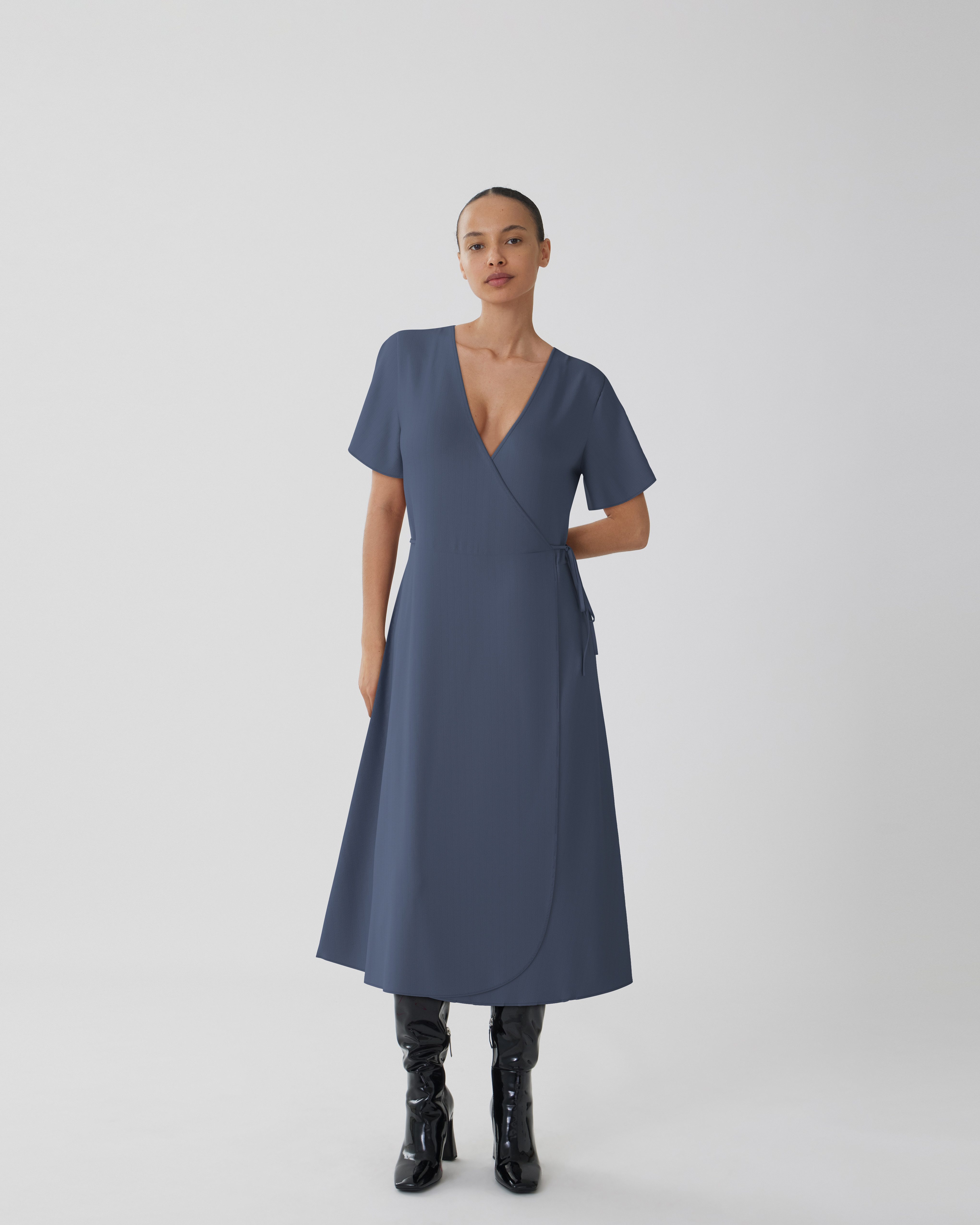 Vila Wickelkleid VILOVIE S/S WRAP MIDI günstig online kaufen