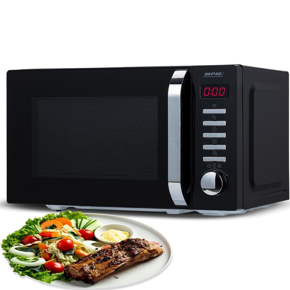 MPM Mikrowelle, 20 l Garraum, 700 W, 5 Leistungsstufen, 8 Automatikprogramme