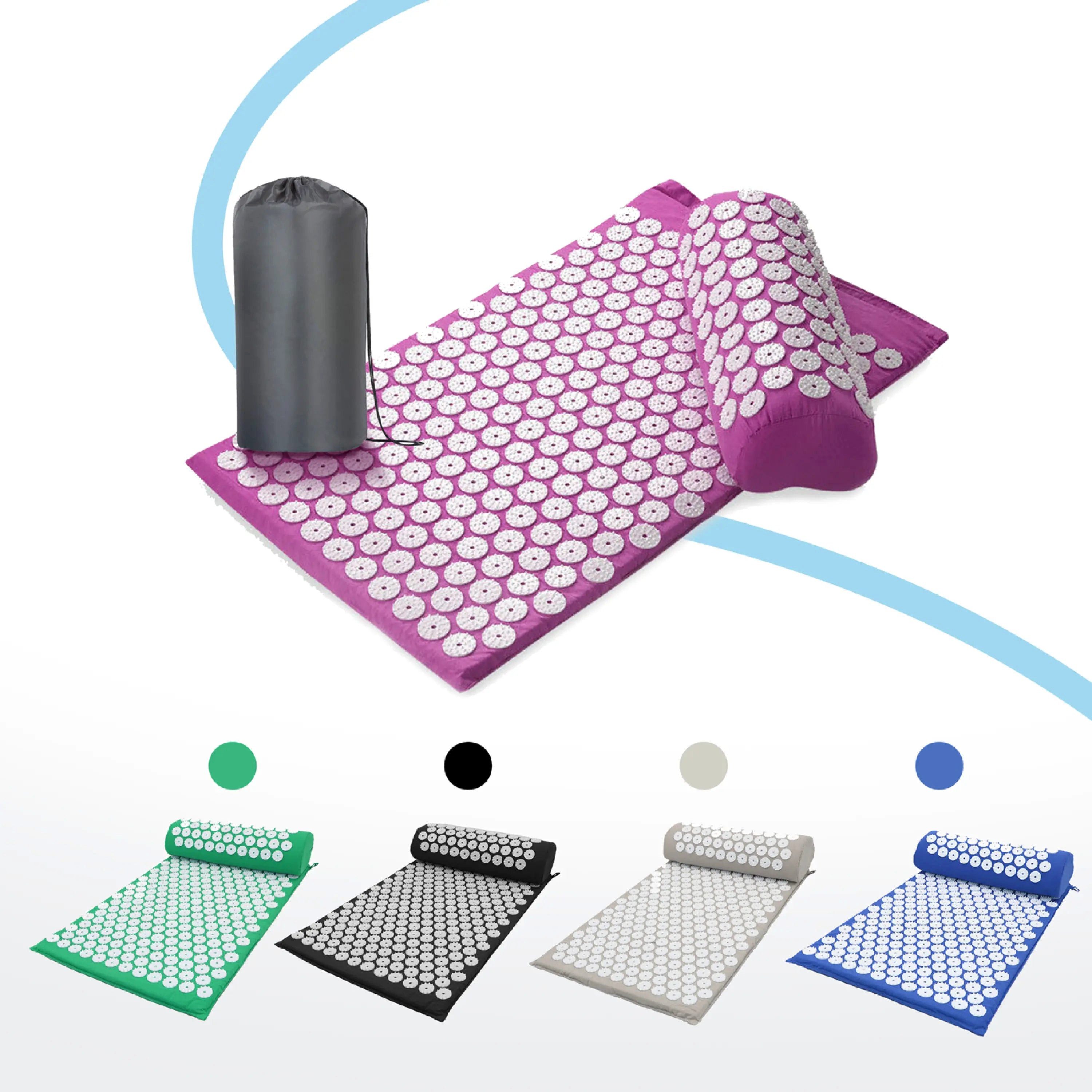 Sport-Knight® Akupressurmatte Akupressurmatte, mit Kissen und Tragetasche, waschbar (Akupressurmatte, Kissen, Tragetasche)