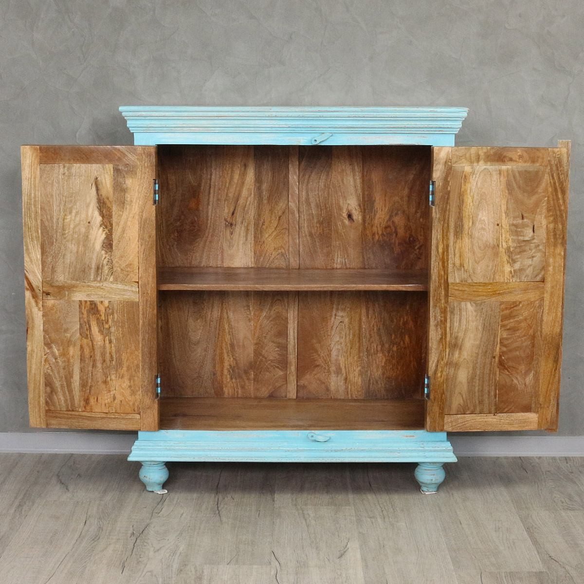 Oriental Galerie Unterschrank Schrank Kommode Leela Indien Blau 90 cm