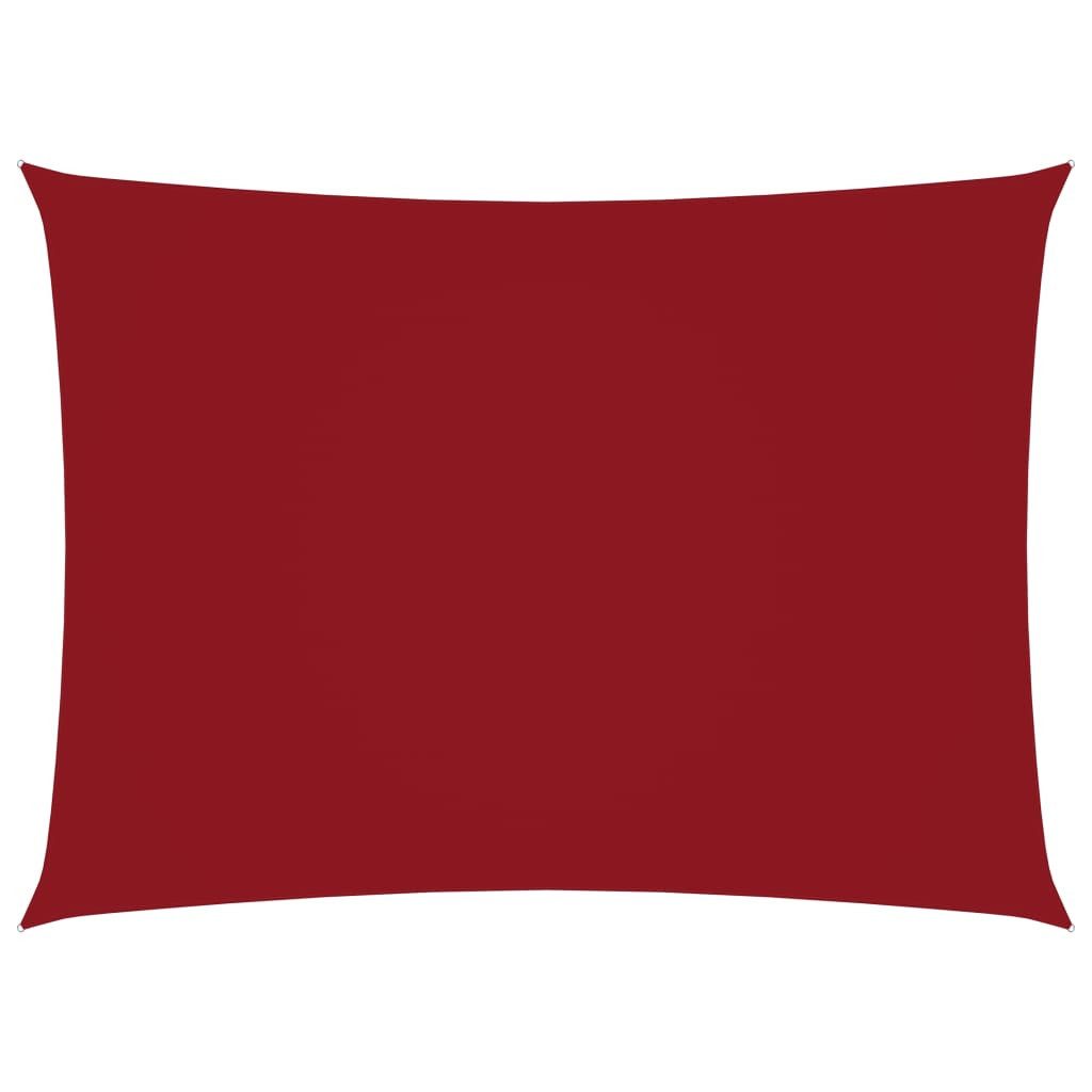 Sonnensegel 6 x 8 m Sonnensegel Oxford-Gewebe Rechteckig 6x8 m Rot Sonnenschutz Be
