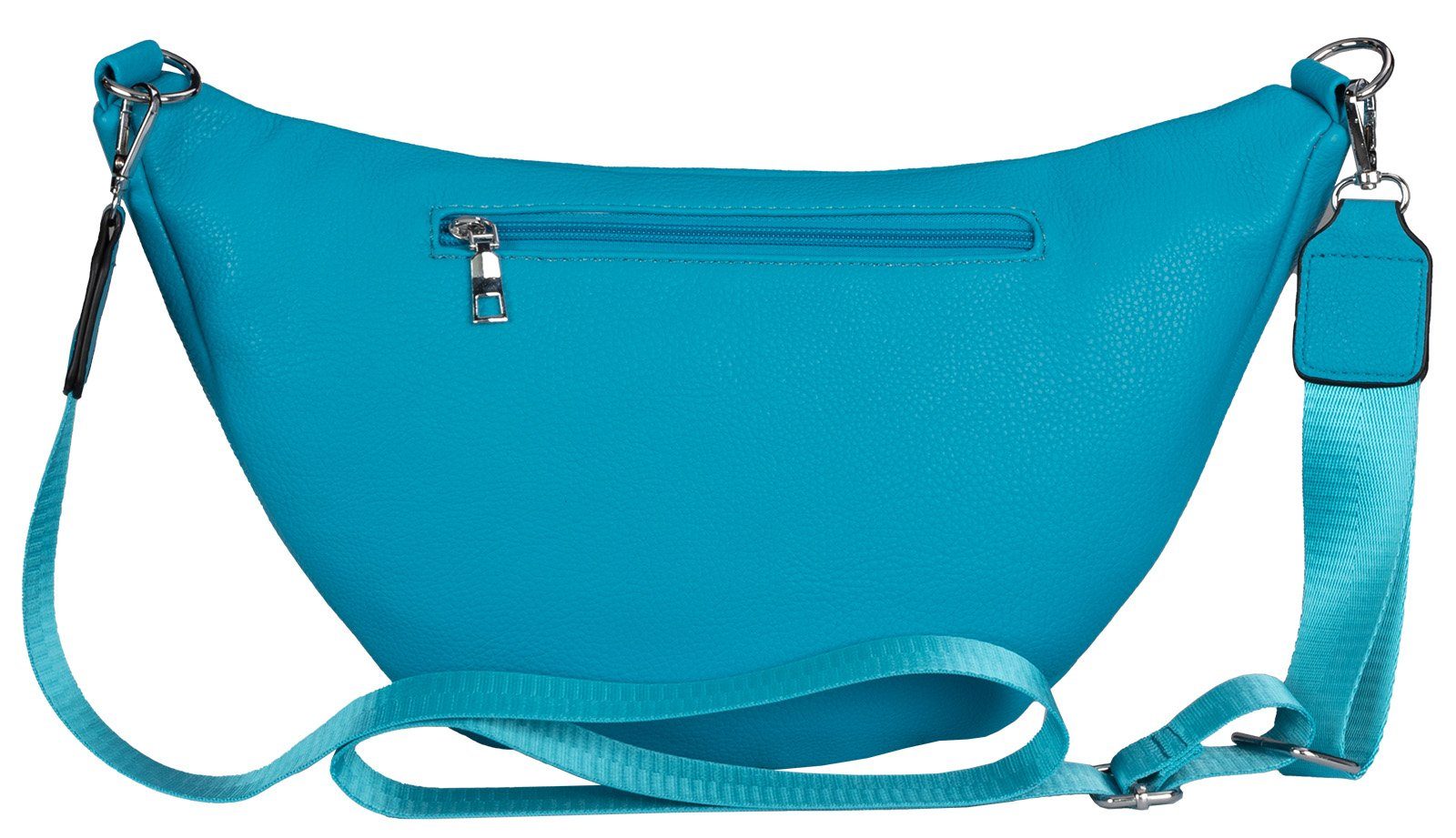 CrossOver, tragbar Hüfttasche XL Bauchtasche Schultertasche, BLUE SKY als Umhängetasche Umhängetasche Crossbody-Bag Schlüsseltasche EAAKIE Kunstleder Italy,