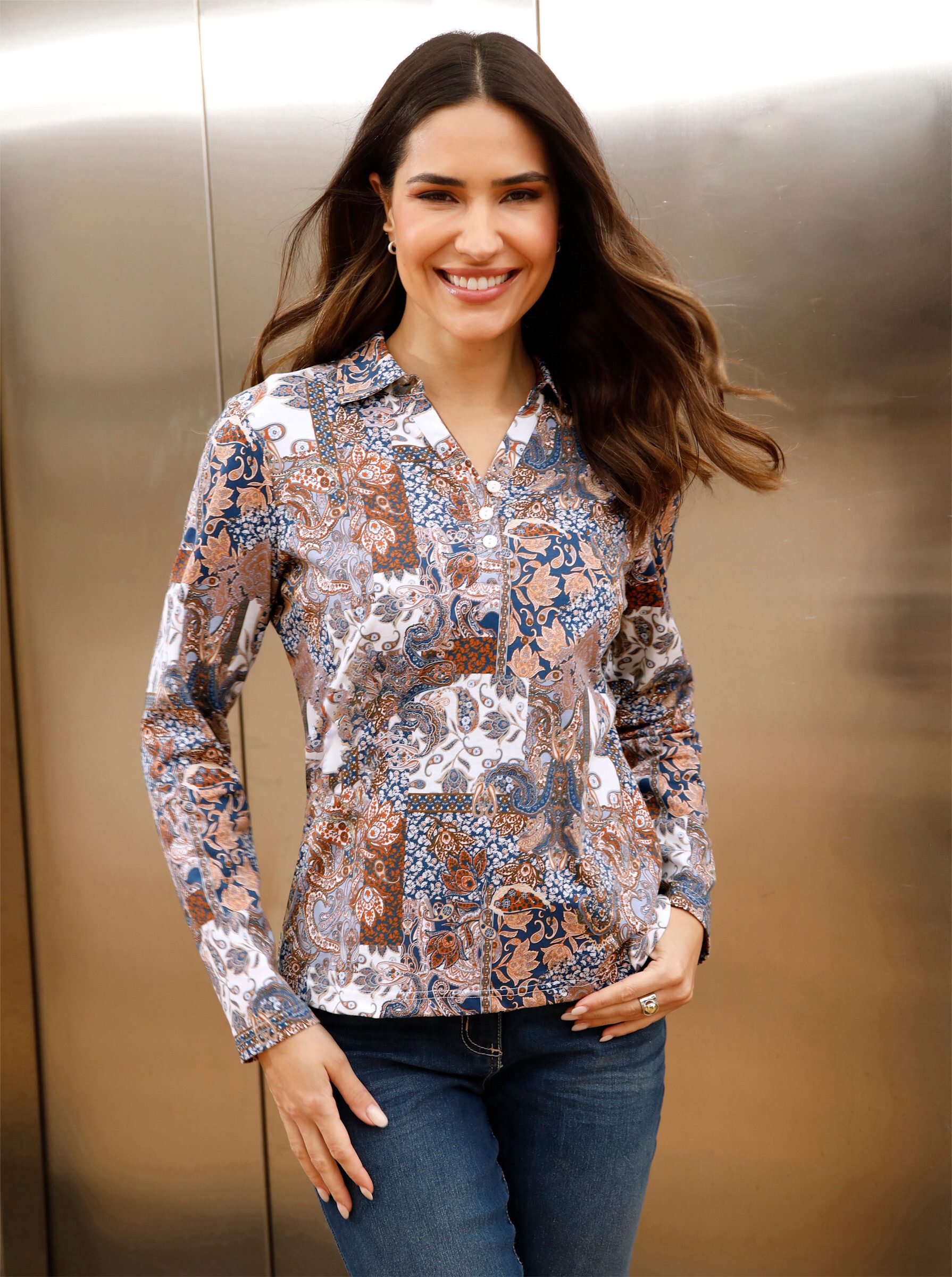 Sieh an! T-Shirt Poloshirt Langarm