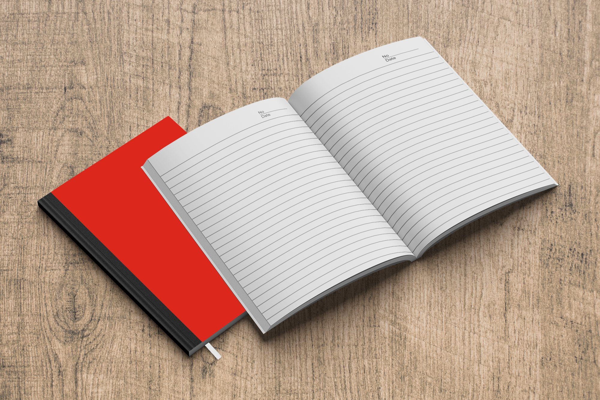 MuchoWow Notizbuch Rot - Journal, - Haushaltsbuch 98 Tagebuch, Merkzettel, Einfarbig, Notizheft, Farbe Seiten, A5