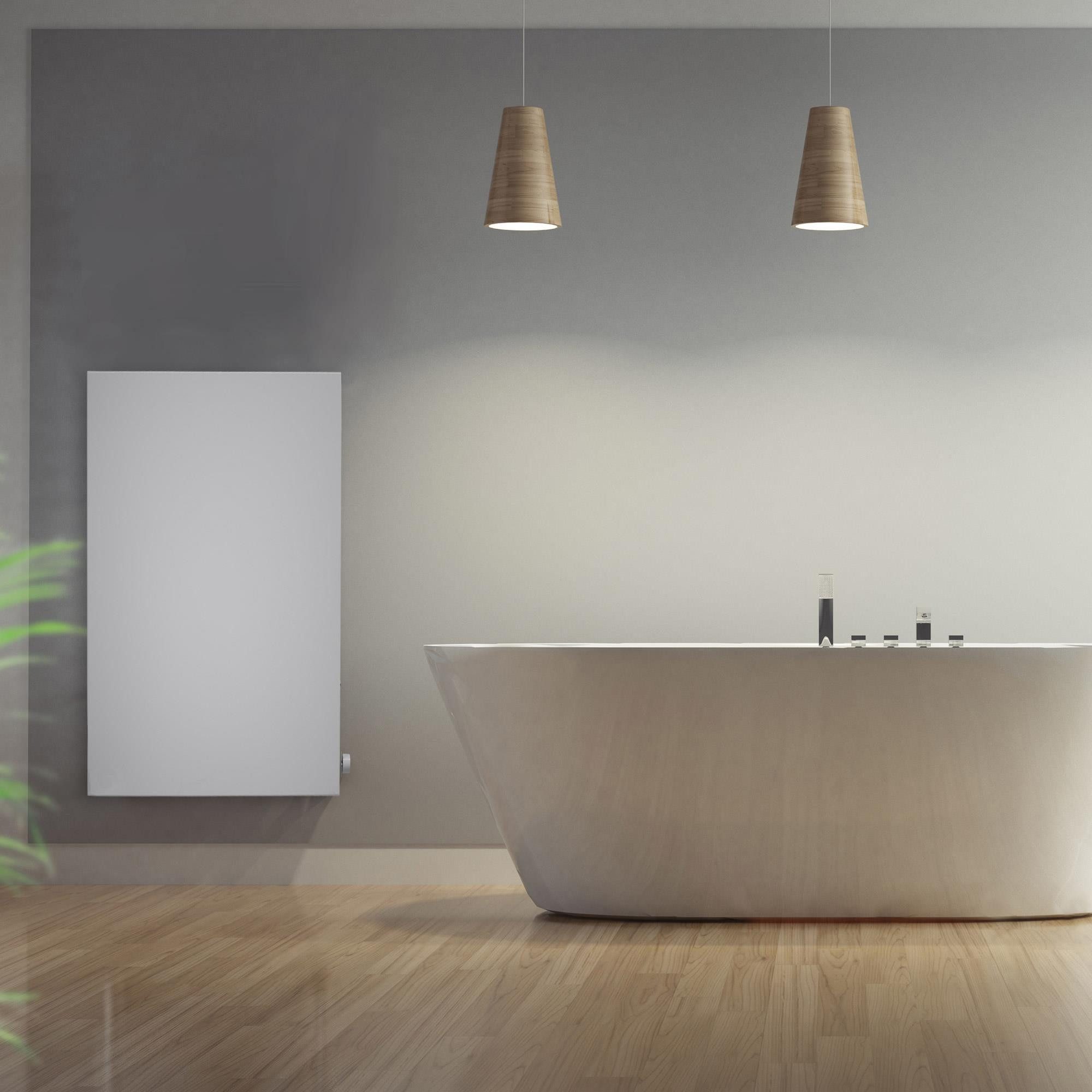 Vasner Elektro-Heizkörper Konvi VE 900 W, Hybrid Infrarotheizung vertikal mit Thermostat weiß