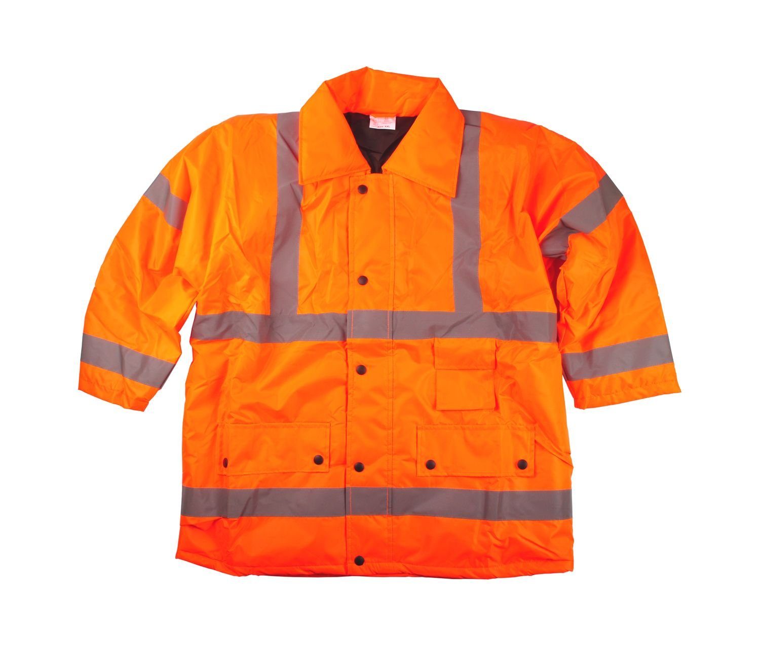 BURI Warnweste Sicherheitsjacke Warnschutzjacke XL L Warnschutz orange Arbeitsjacke XXL