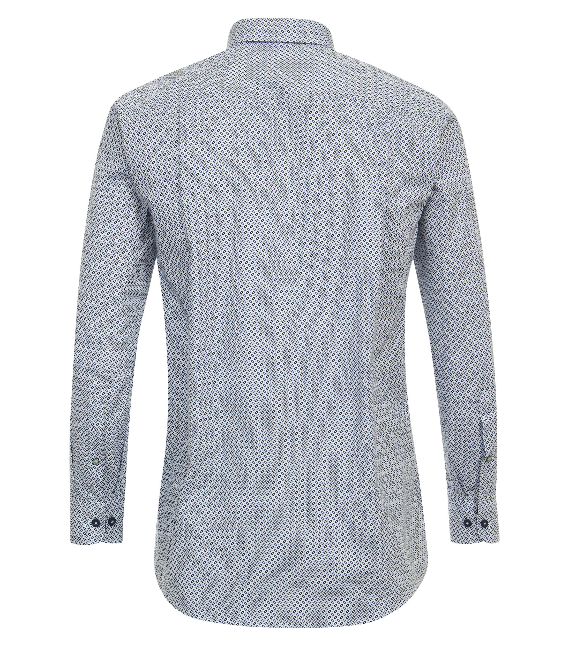 Redmond Langarmhemd Freizeithemd - Comfort Fit - Langarm - Einfarbig - Blau