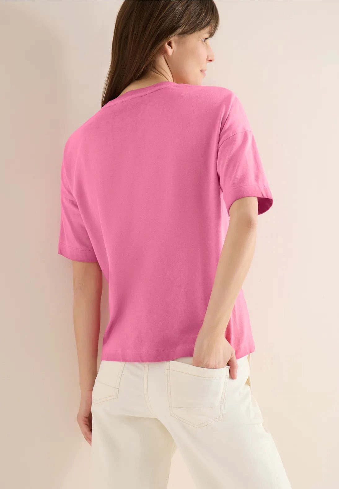 CECIL Rundhalsshirt Kurzarm T-Shirt in Garment Dye Optik (1-tlg) günstig online kaufen